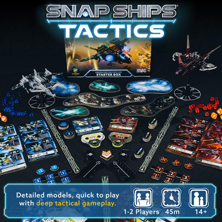 SNAP SHIPS: Tactics Starter Box - Customizable Miniatures Battle Game for Ages 14+