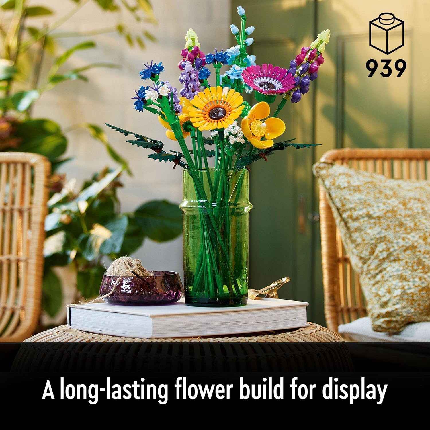LEGO Icons Wildblumenstrauß 10313 – Bauset für Erwachsene mit 8 Blumenarten