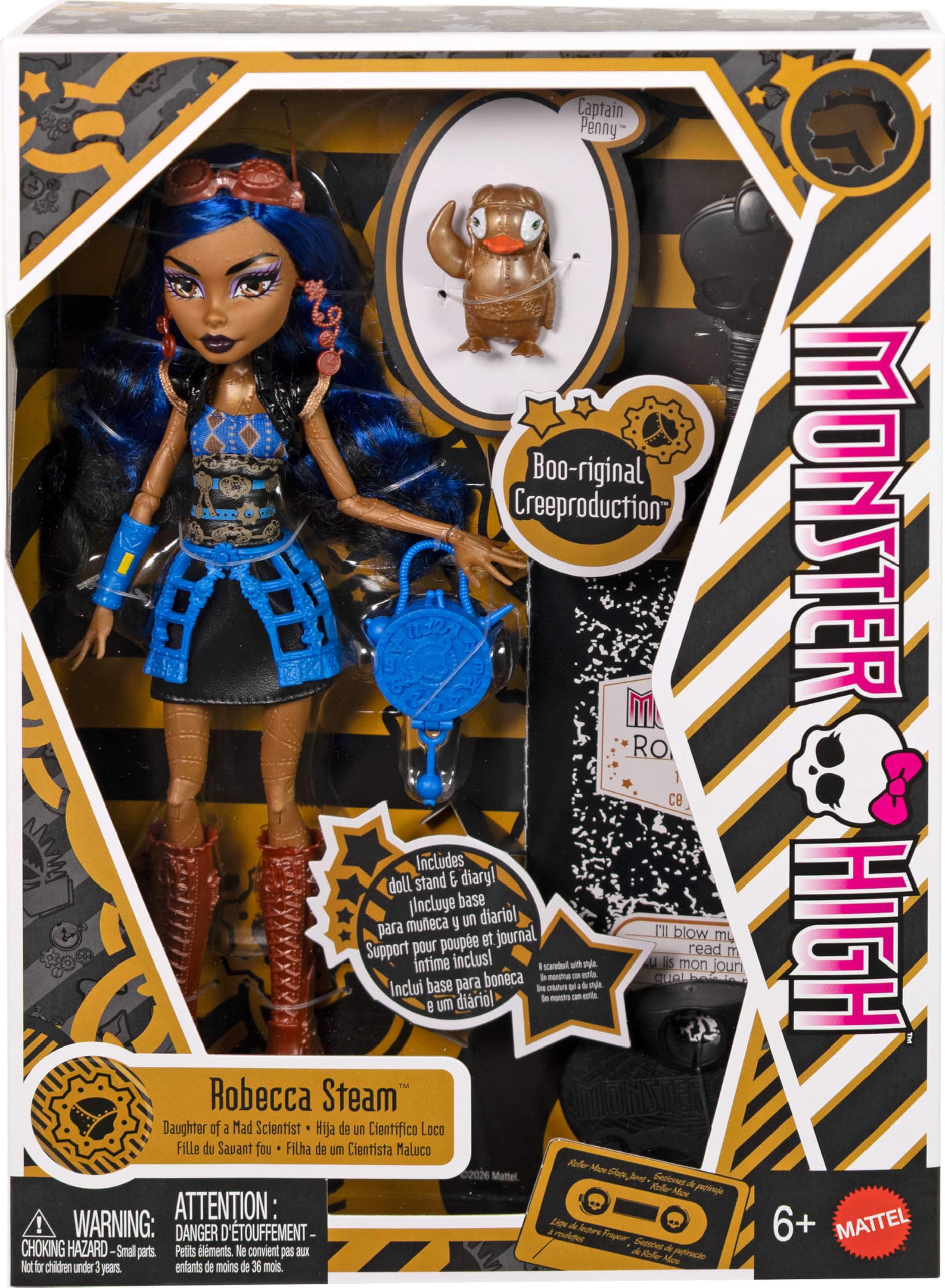 Monster High Robecca Steam Creeproduction Doll - Posable Joints | Includes Pet & Accessories 6