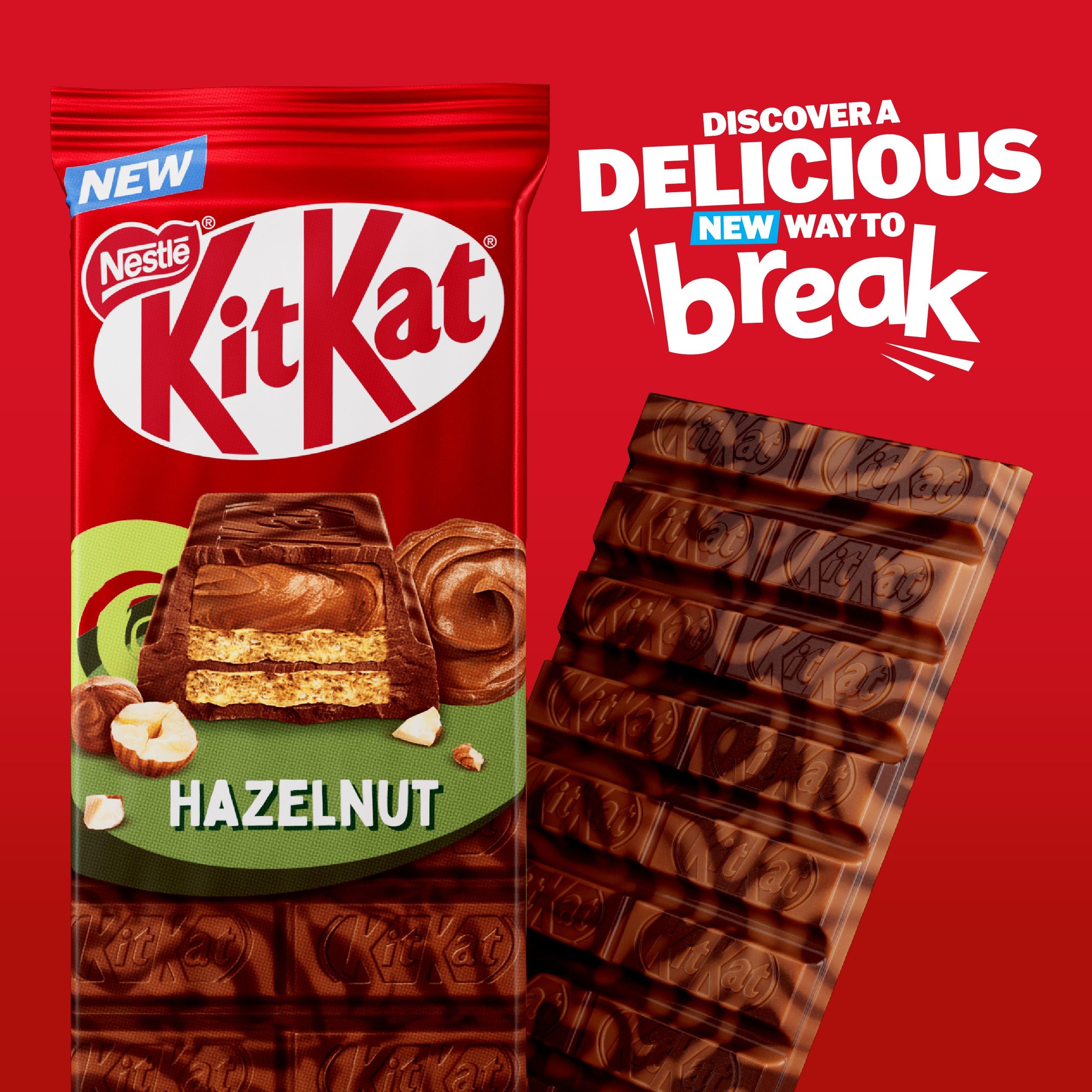 KitKat Hazelnut Filled Dark & Milk Chocolate Crispy Wafer Sharing Bar, 99g 2