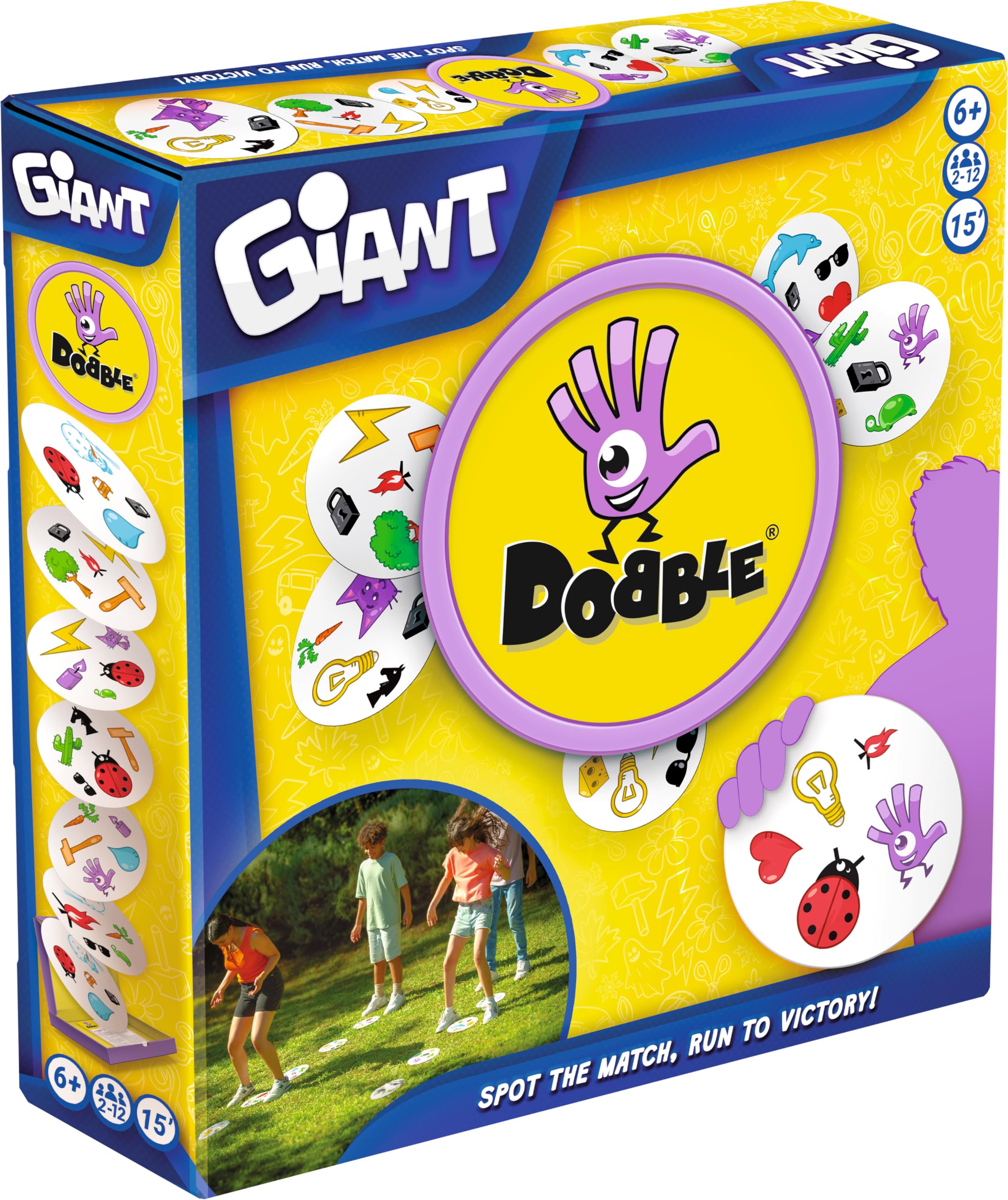 Asmodee Dobble Giant Party Family Card Game | Ages 6+ | 2-12 Players | Large Size