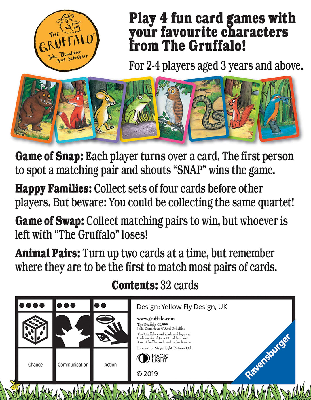 Ravensburger The Gruffalo Card Game for Kids - 4-in-1 Family Card Games (Snap, Happy Families, Swap, Pairs)