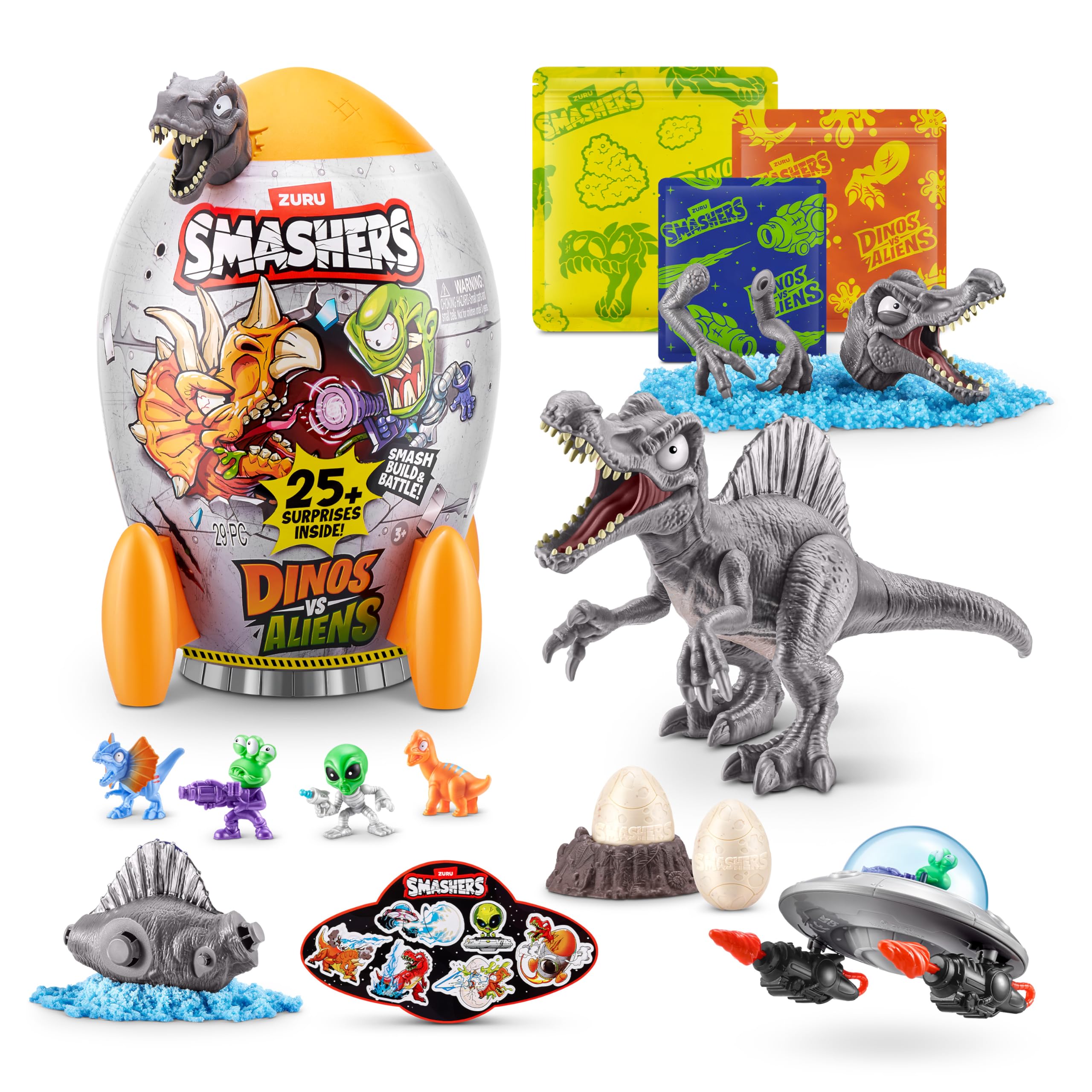 Smashers Dino vs Aliens Medium - Spinosaurus Smashable Egg Toy by ZURU 1