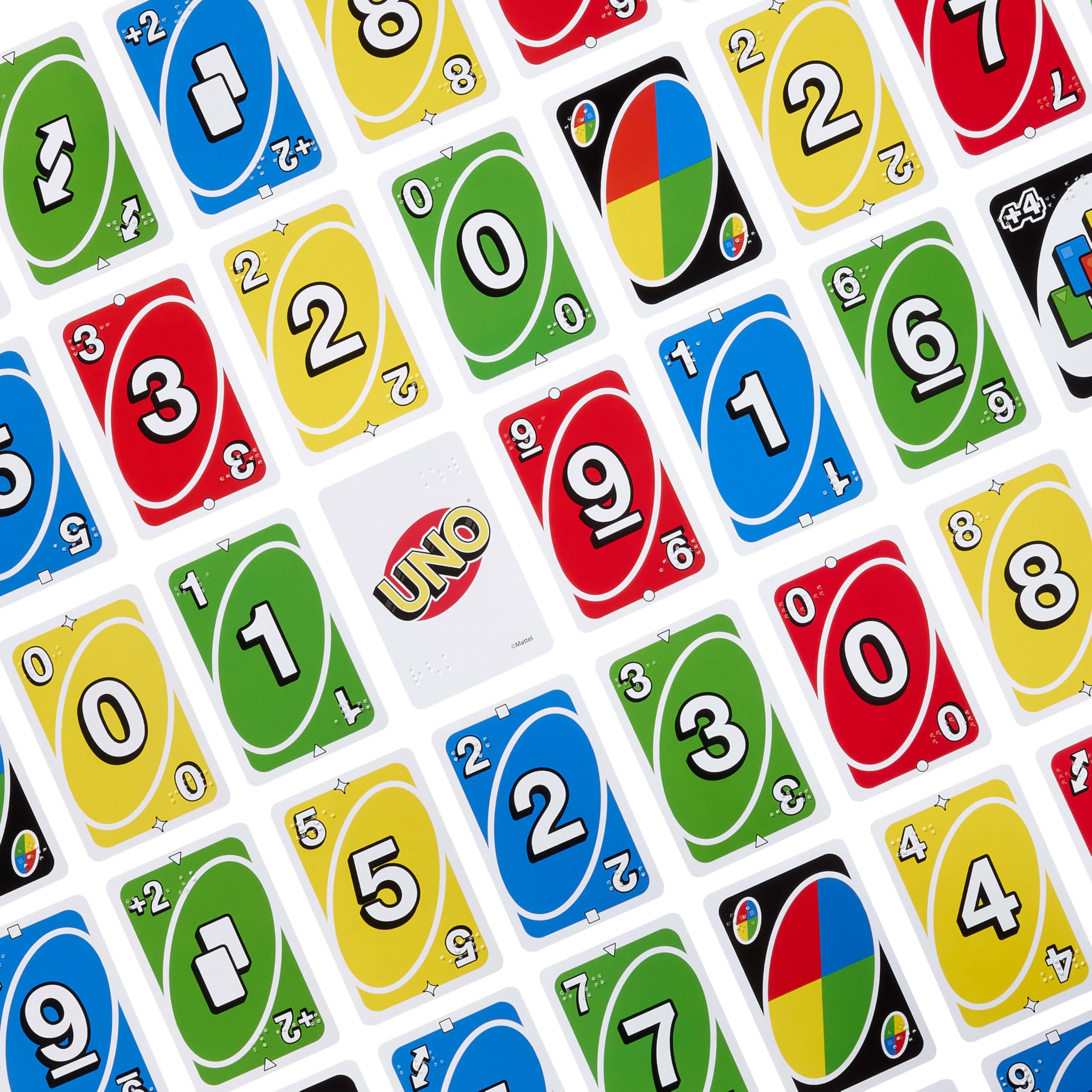 Mattel Games UNO Braille Card Game | 112 Cards + 8 Translation Cards | Ages 7+ 5