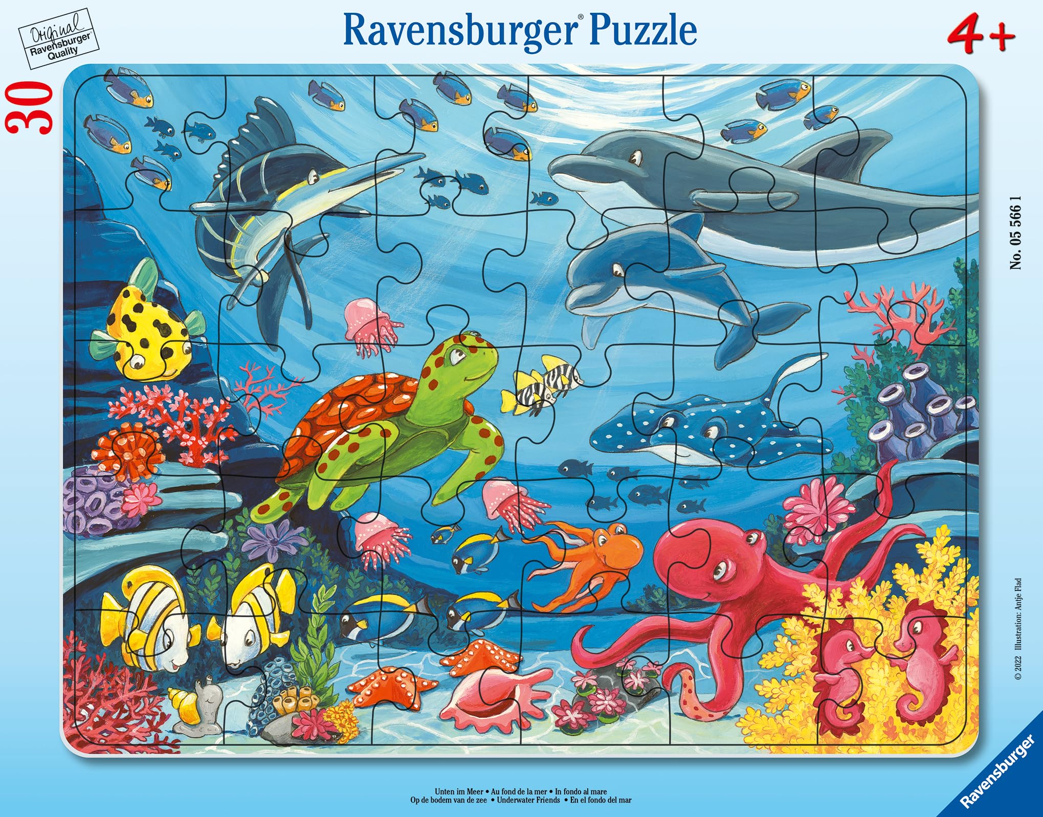 Ravensburger Underwater Friends Jigsaw Puzzle - 30 Pieces with Frame | Ages 4+