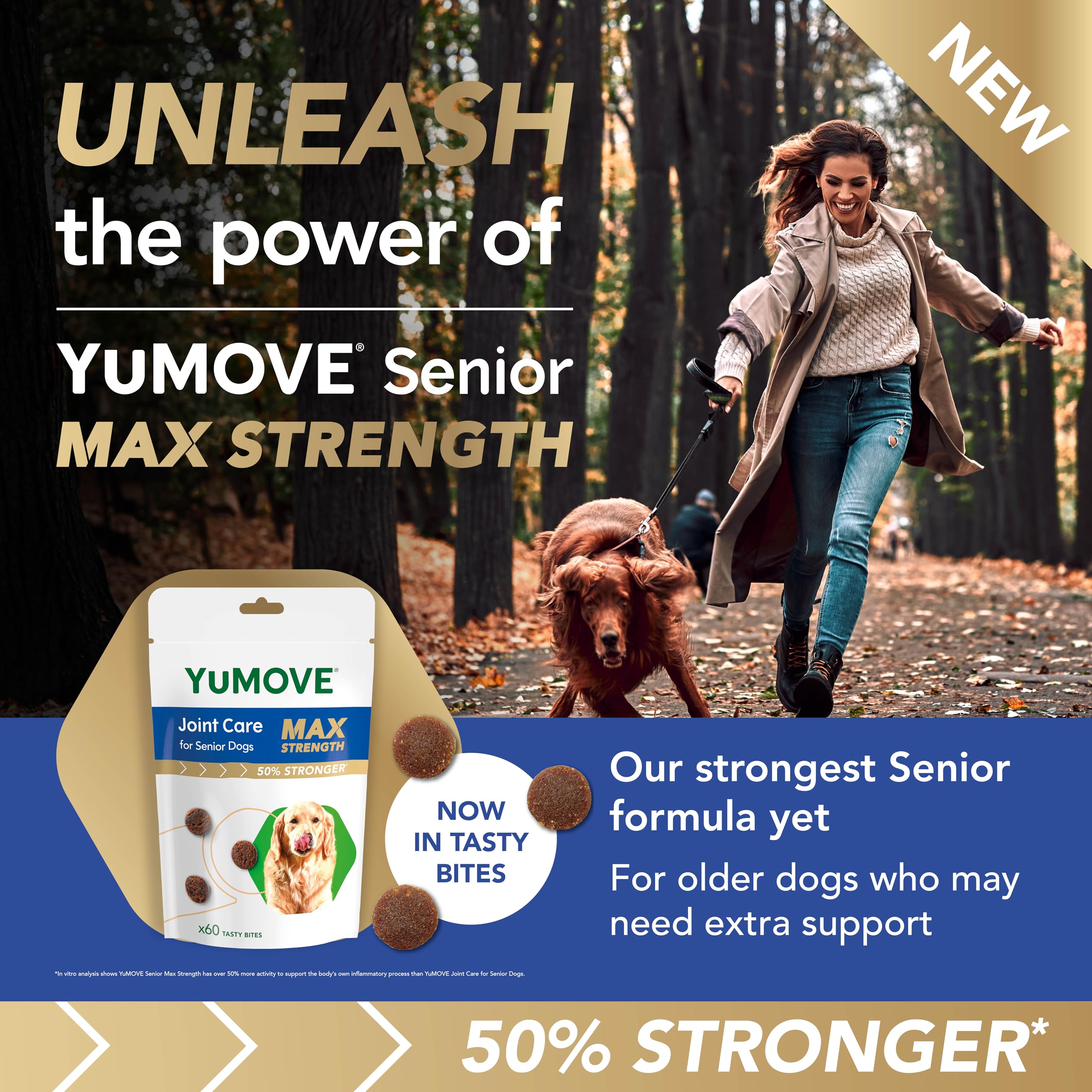 YuMOVE Max Strength Joint Supplement for Dogs - 60 Chews | Glucosamine & Chondroitin