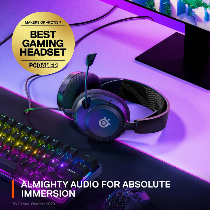 SteelSeries Arctis Nova 1 Multi-System Gaming Headset with Hi-Fi Drivers and Noise-Cancelling Mic