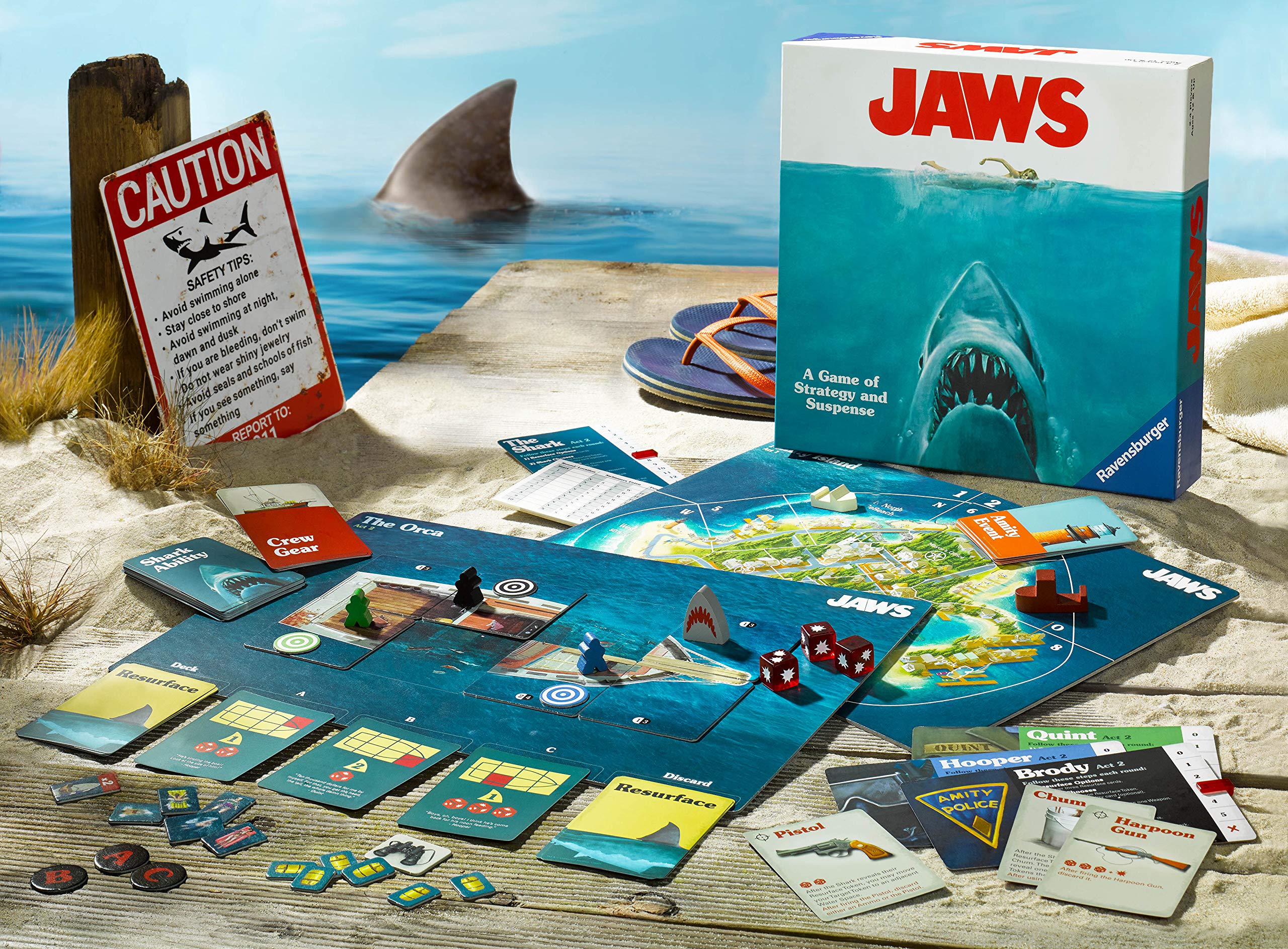 Ravensburger Jaws Strategy Board Game | 2-4 Players | Ages 12+ | 60 Min Playtime