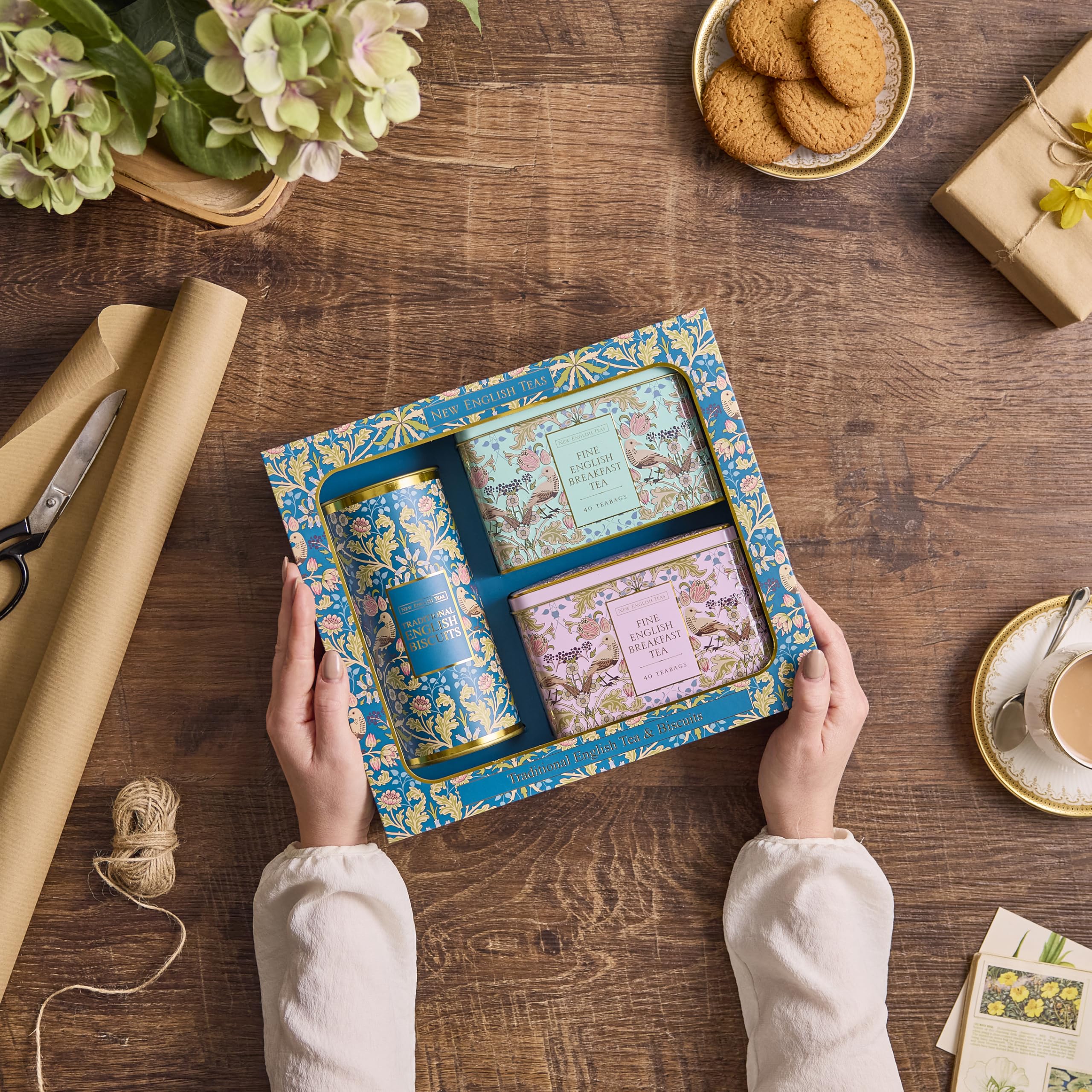 Neue englische Tees – Traditionelles Tee- und Keks-Geschenkset mit 80 English Breakfast-Teebeuteln 7