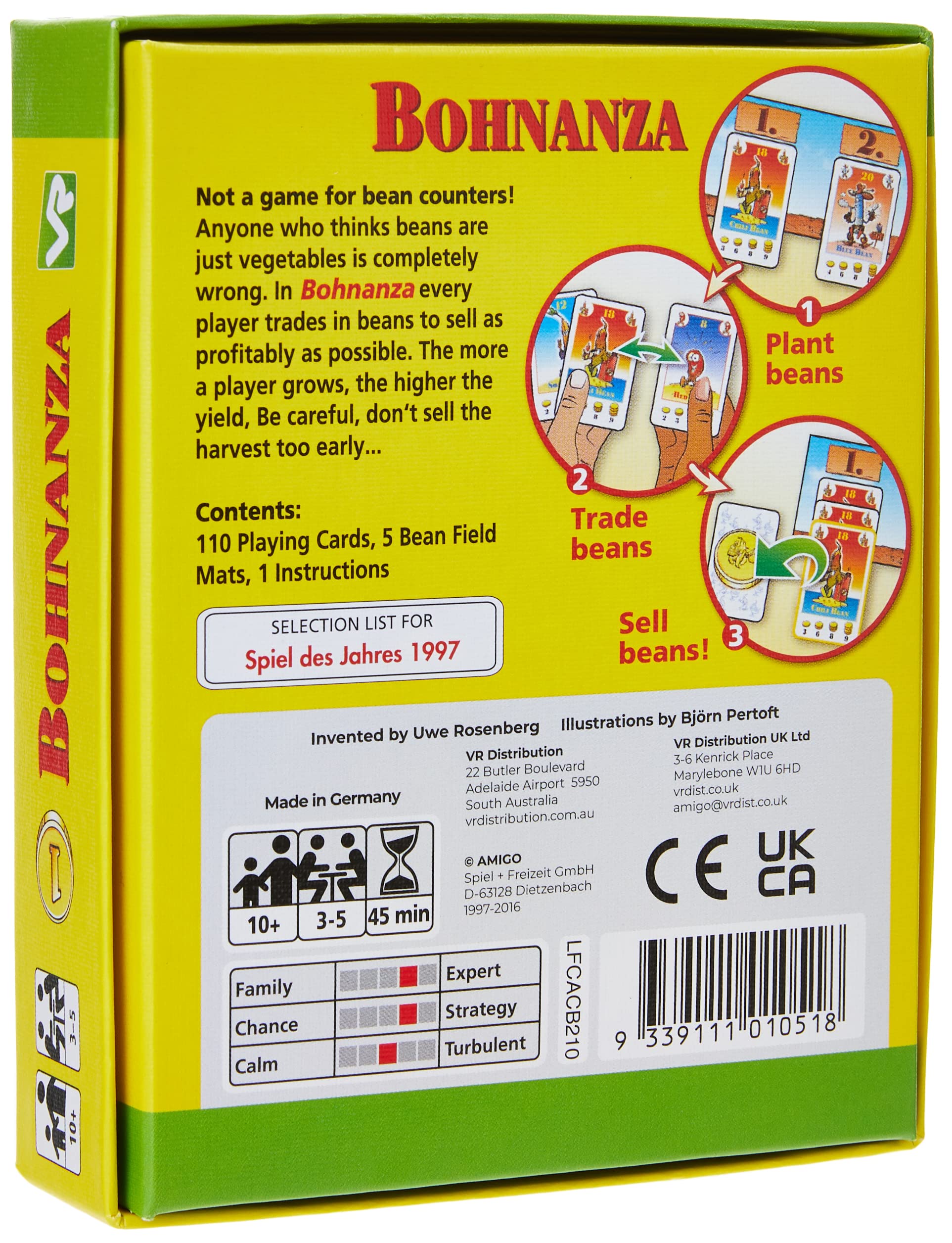 AMIGO Bohnanza Original Family Card Game - 3-5 Players Ages 10+ | Revolutionary Hand Order Rule