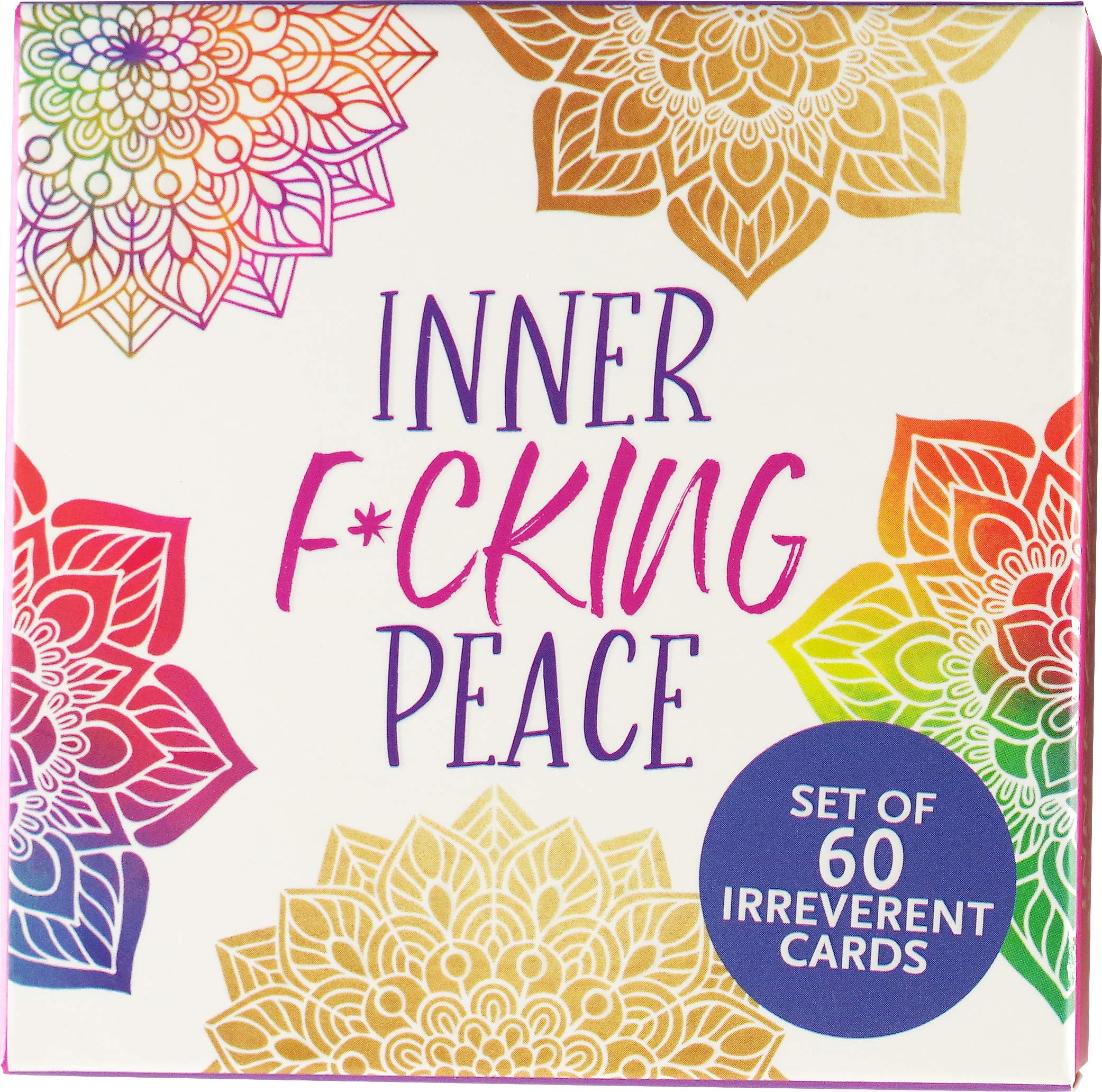 Peter Pauper Press Inner Fucking Peace Motivational Card Deck - 60 Cards | Mature Content | English 2