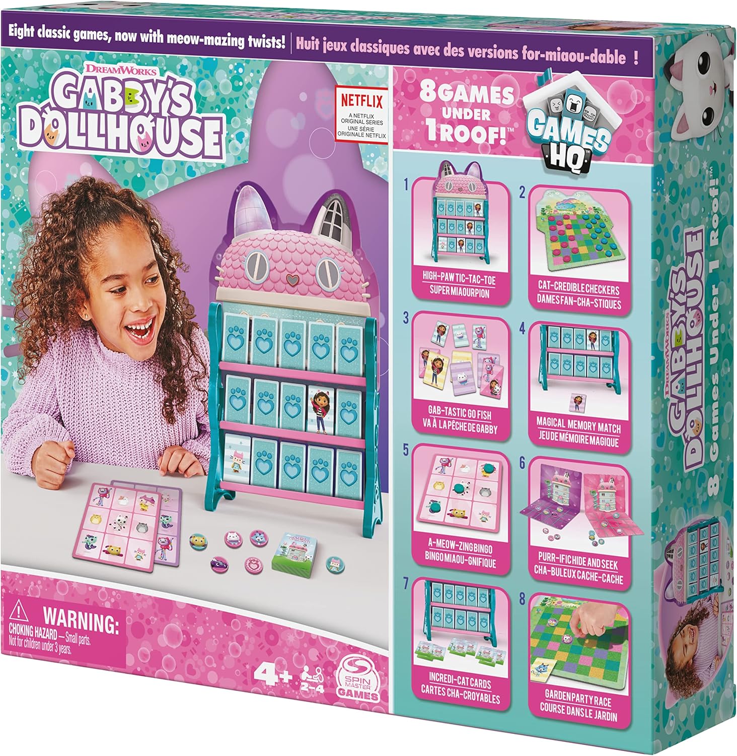 Spin Master Games Gabby’s Dollhouse Games HQ Board Game 6