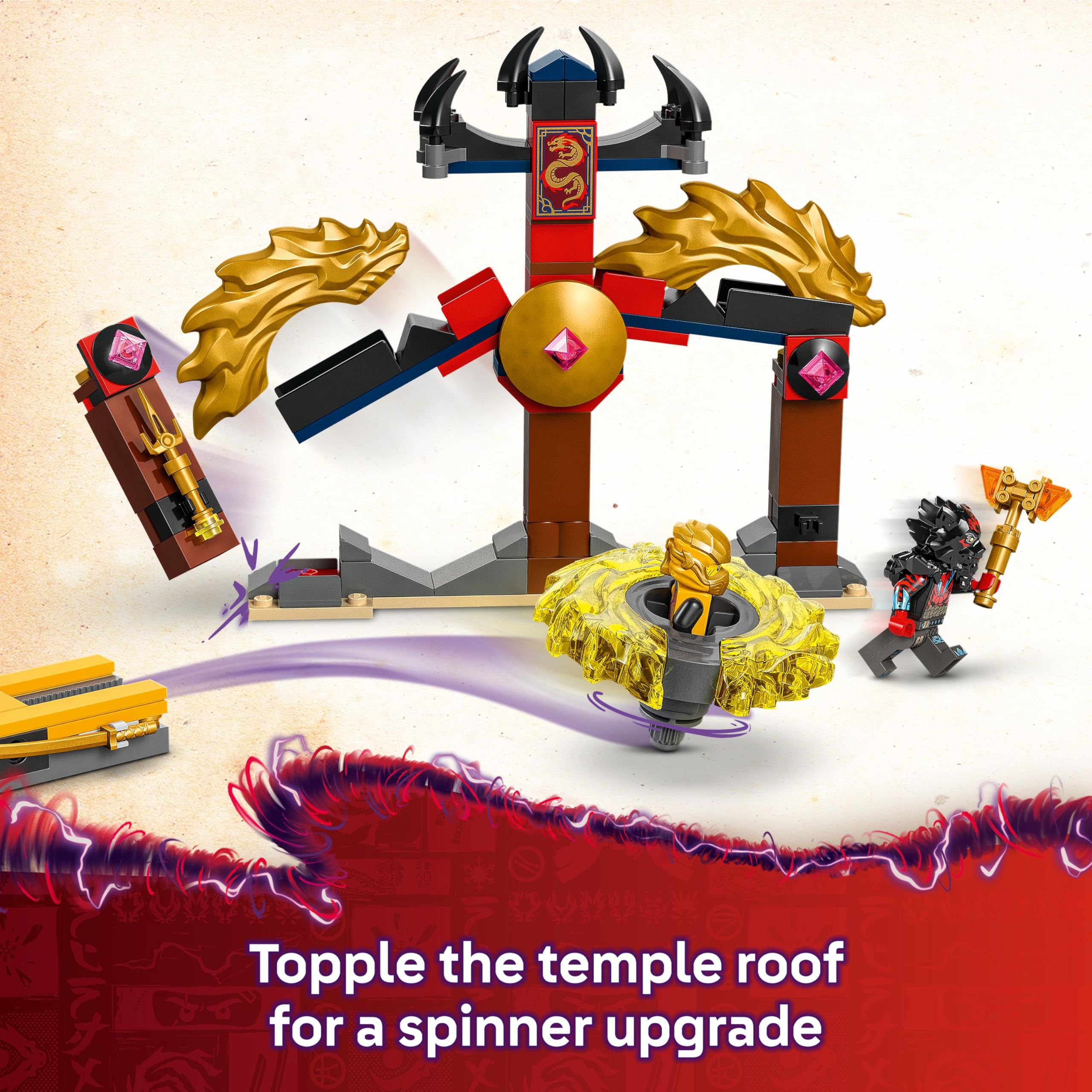 LEGO NINJAGO Dragon Spinjitzu Battle Pack Set 71826 with 2 Minifigures and Launchers | Ages 6+ 3