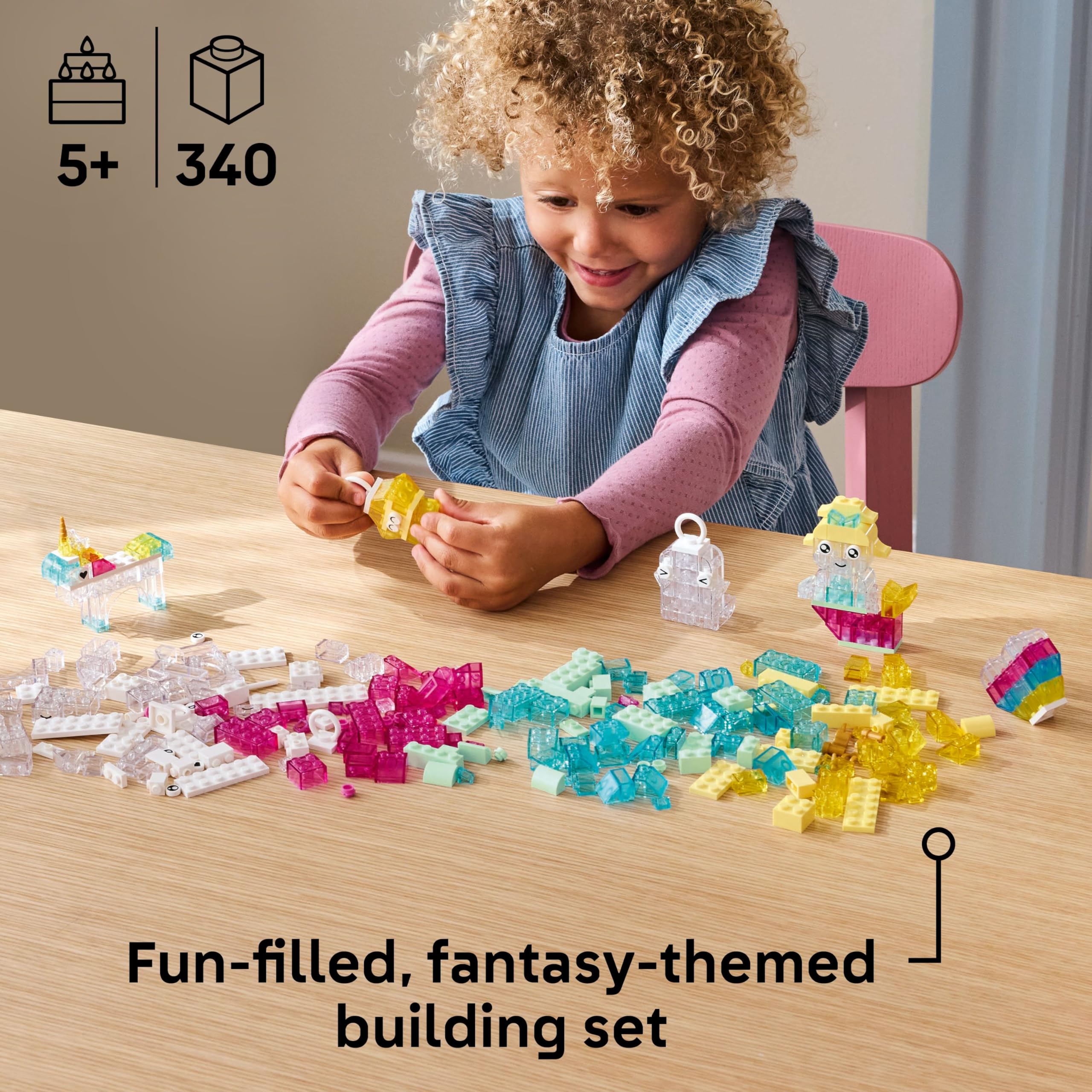 LEGO Classic Magical Transparent Box Building Set | 340 Pieces | Ages 5+ 2