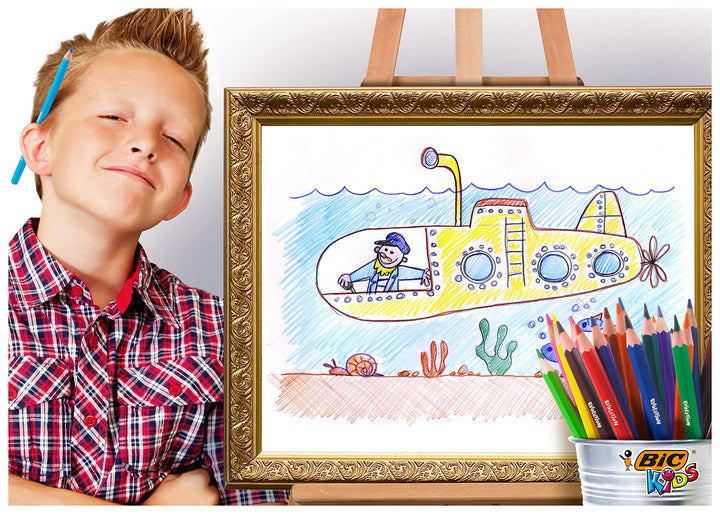 BIC Kids Evolution Coloured Pencils - Wood-Free, Durable Art Supplies for Kids 5+