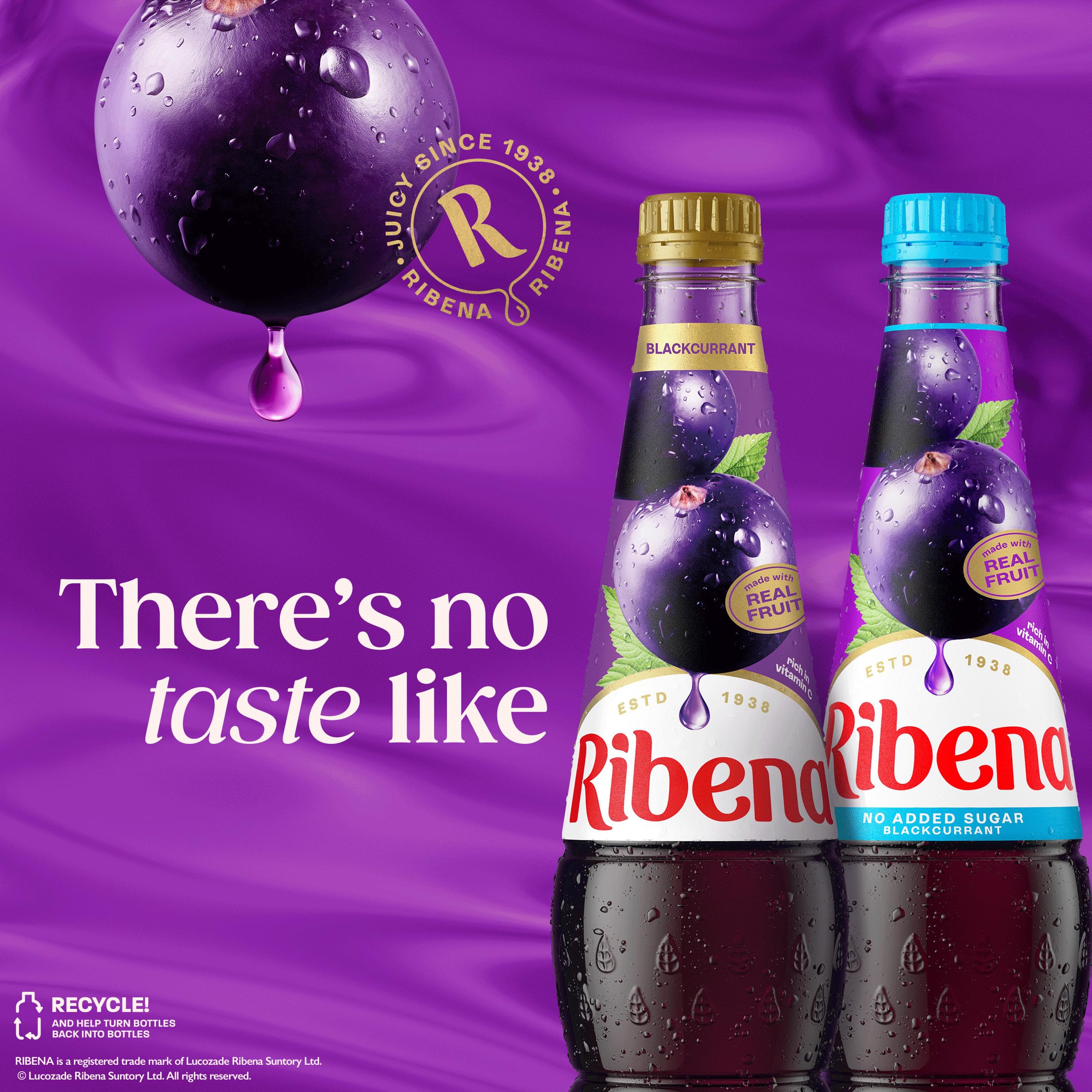 Ribena - Blackcurrant Squash No Added Sugar 1.5L 7