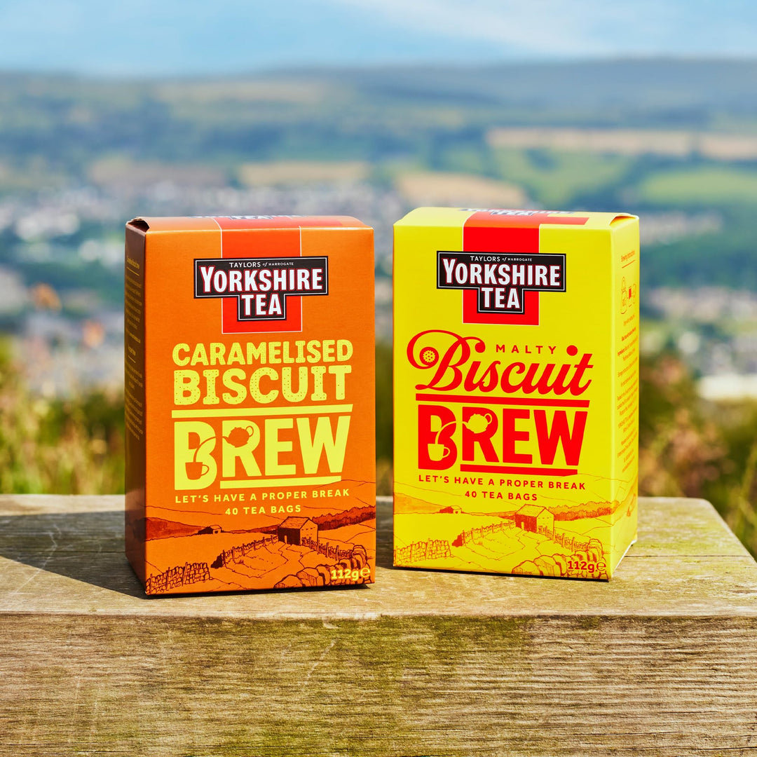 Yorkshire Tea - Caramelised Biscuit Brew Flavoured Tea Bags, 4 Boxes of 40
