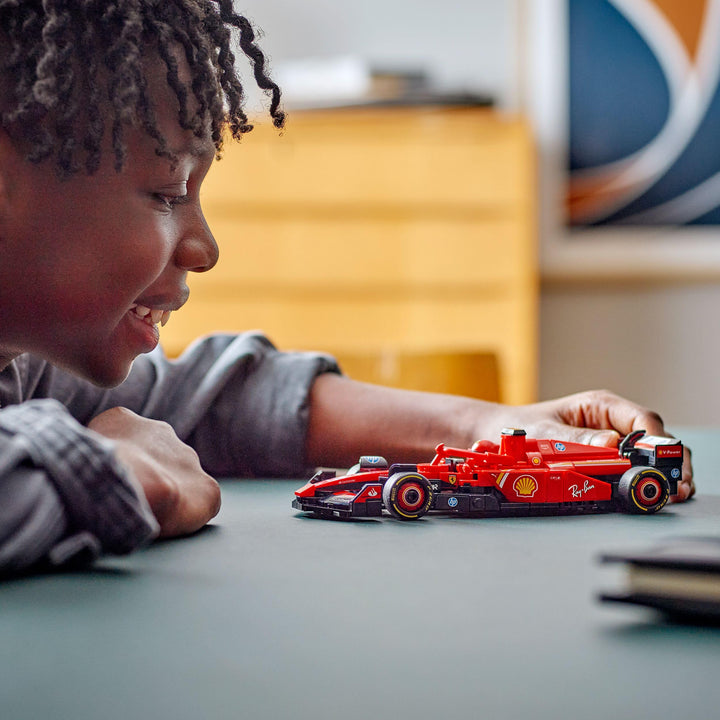 LEGO Speed Champions Ferrari SF-24 F1 Race Car Toy with Driver Minifigure - Building Set for Ages 10+