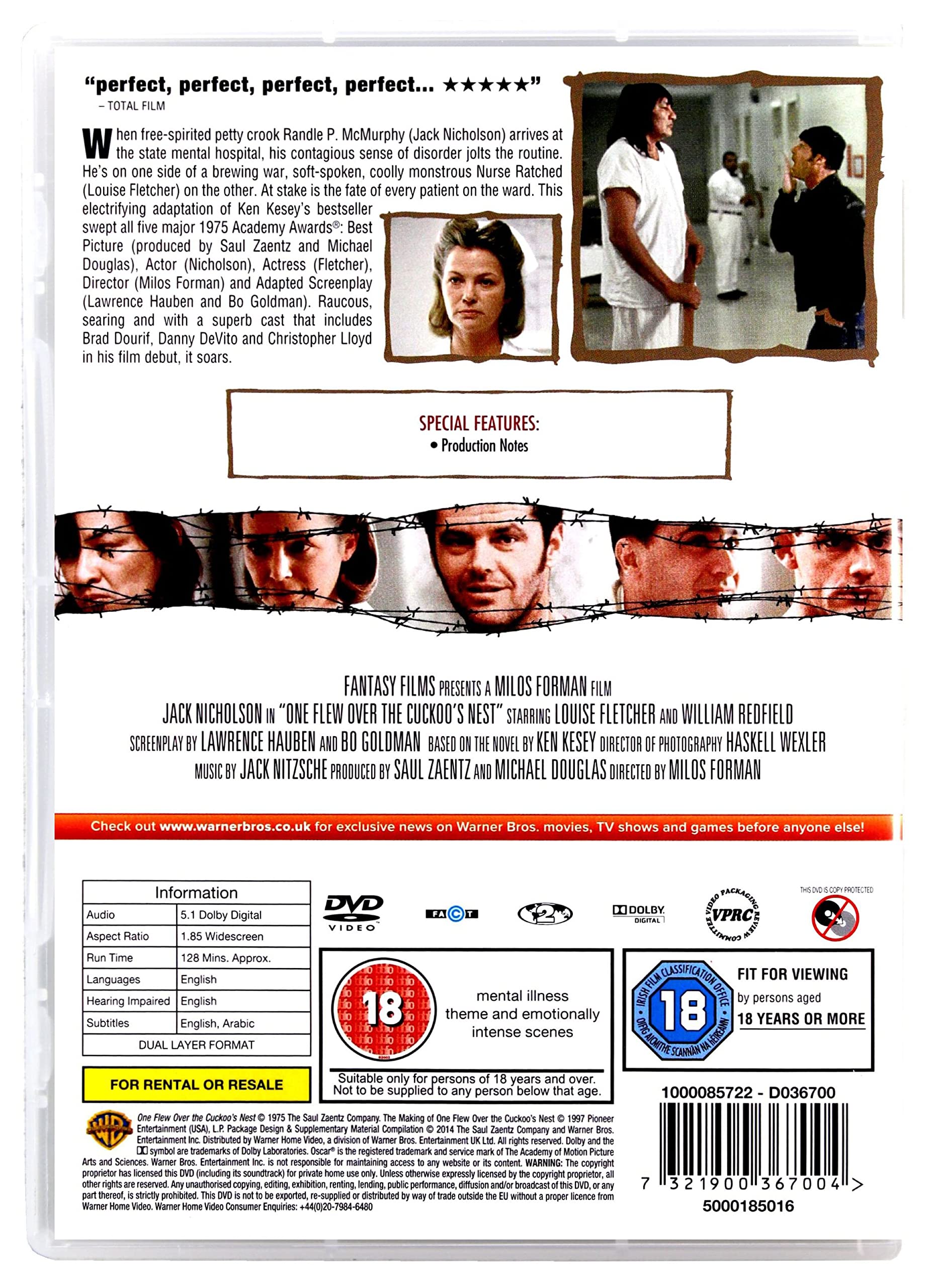 One Flew Over The Cuckoo's Nest [DVD] 2