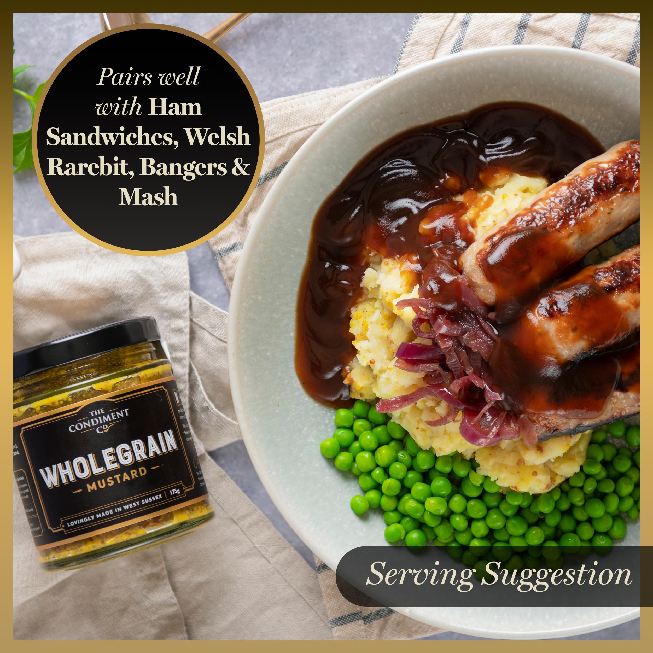 The Condiment Company Wholegrain Mustard - Bold Flavor | 175g Jar 3