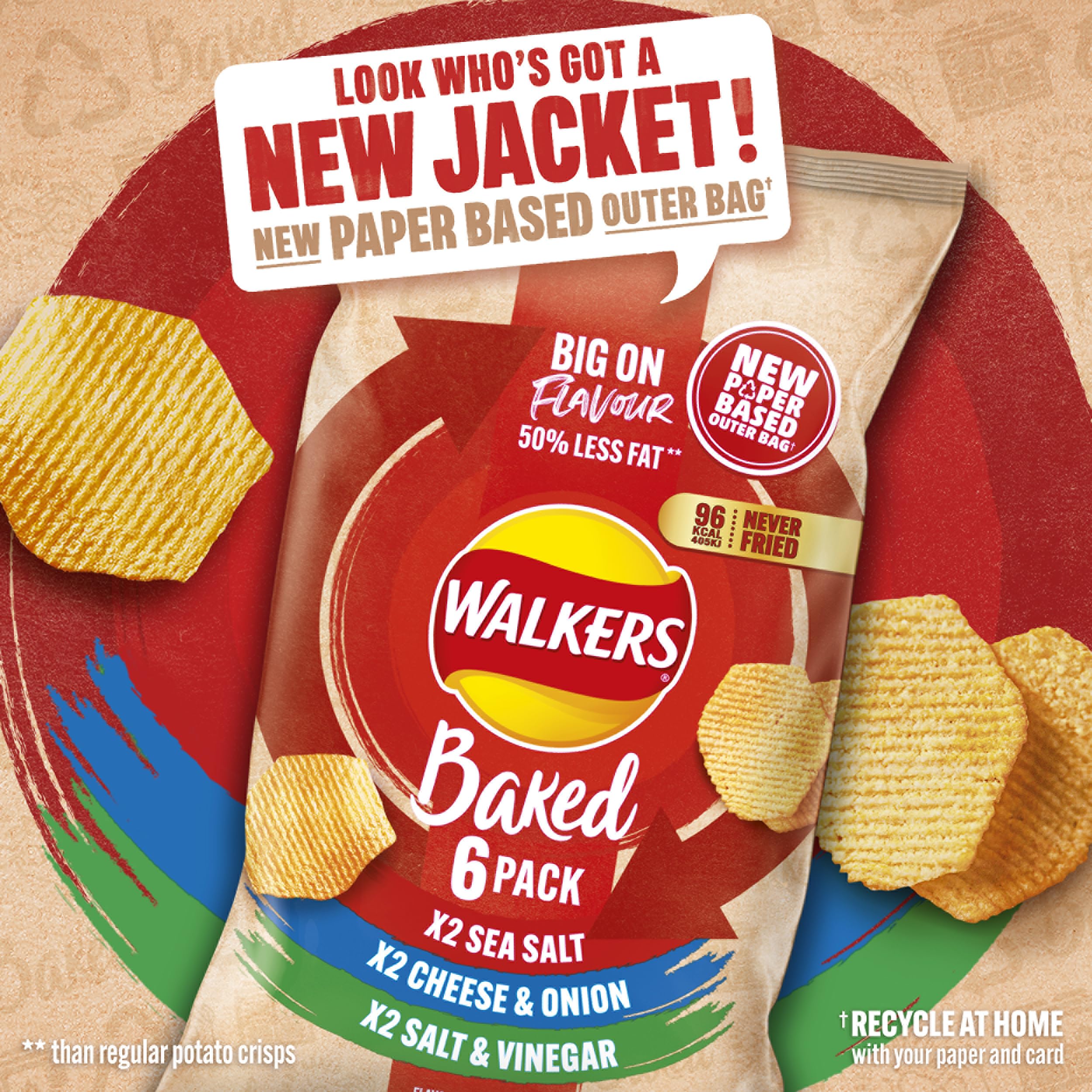 Walkers Oven Baked Variety Pack Crisps 6 x 22g 4