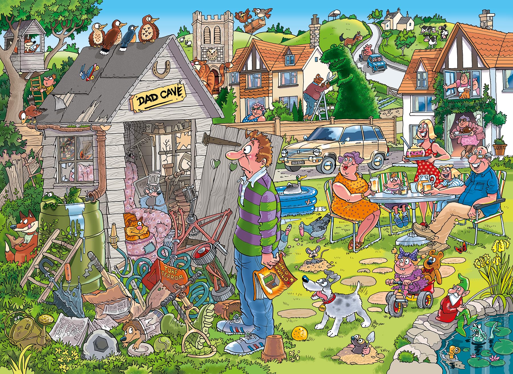 Wasgij Destiny 28: Dad Cave - 1000 Piece Puzzle for Adults 6