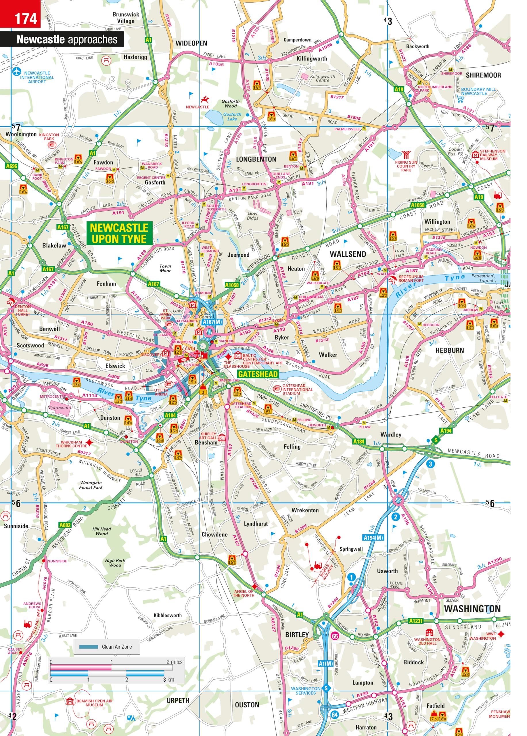 Philip's Big Easy to Read Trucker's Road Atlas Britain - Over 4,000 Bridges with Restrictions | Spiral Bound | English 7