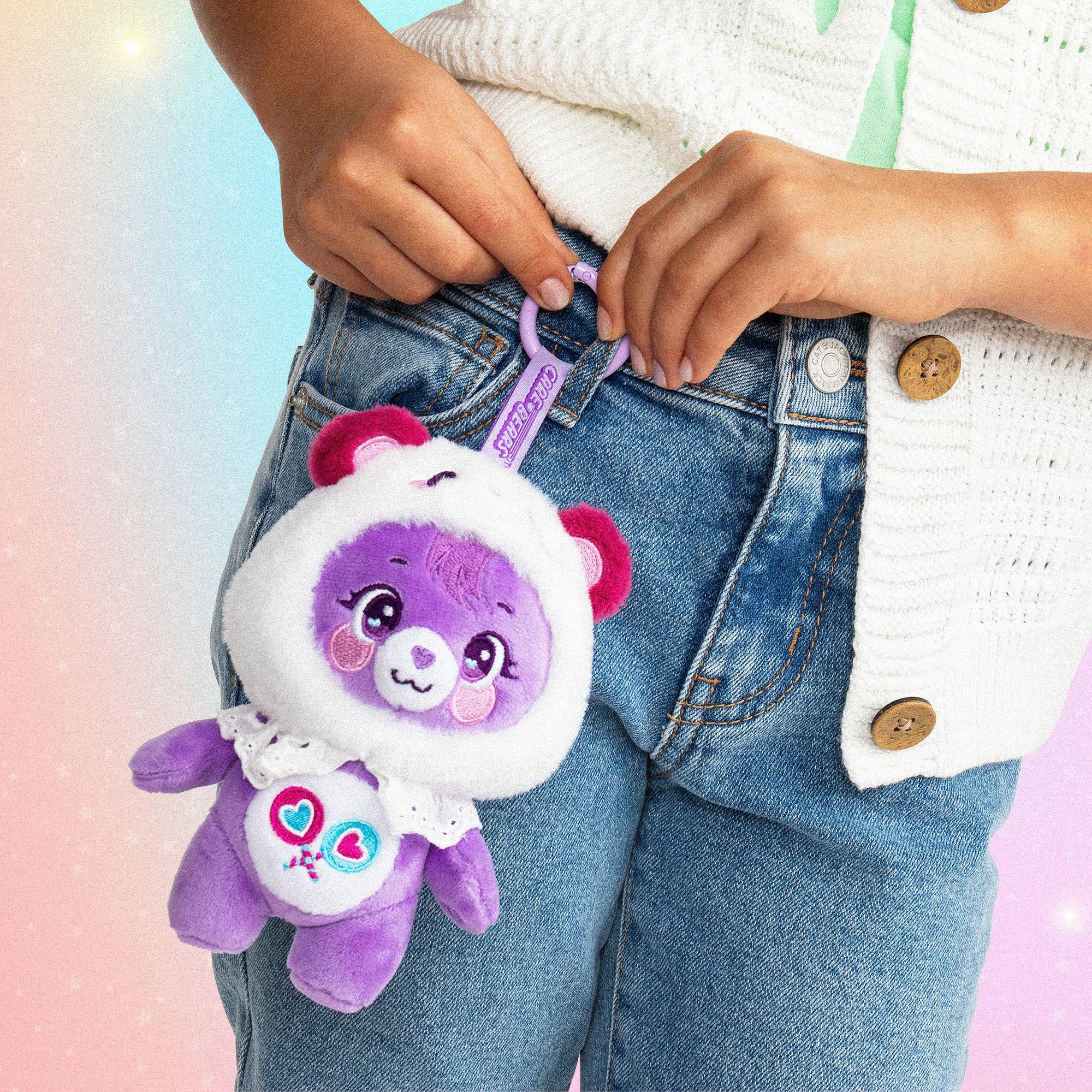 Care Bears Cutie Champions Plush Dangler - 15cm, Blind Box Surprise, Ages 4+