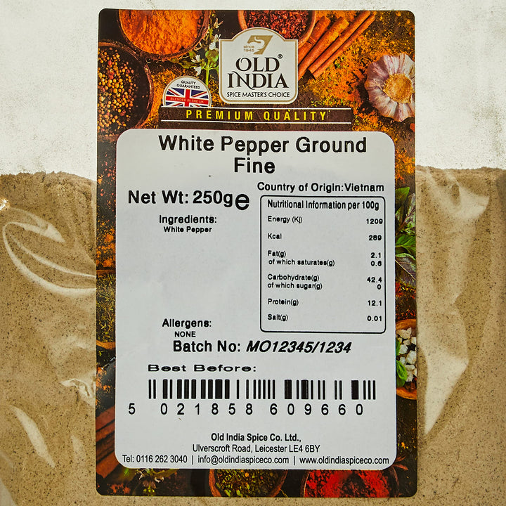 Old India White Pepper Ground Fine 250g