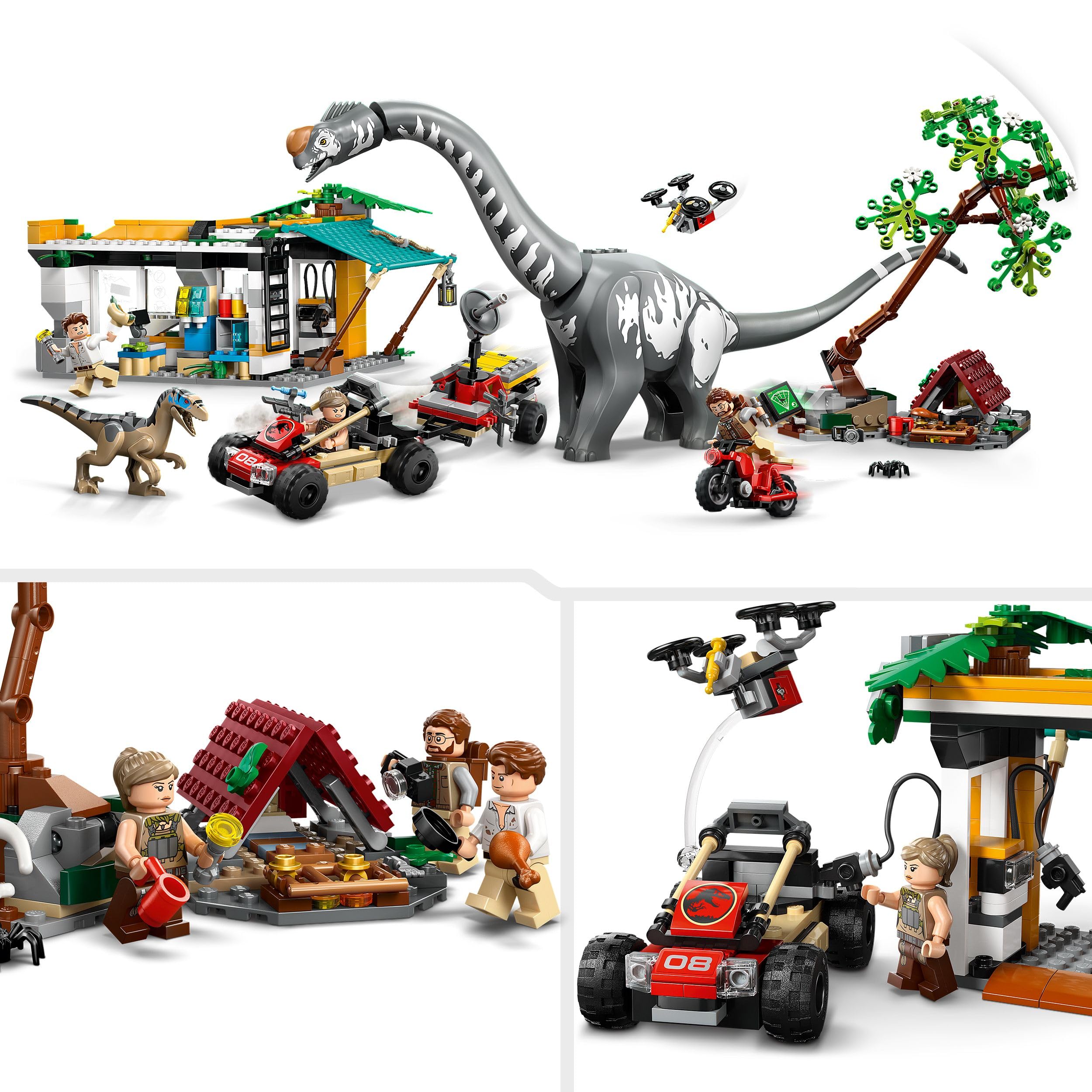 LEGO Jurassic World Raptor & Titanosaurus Tracking Mission Building Set | Ages 7+ 3