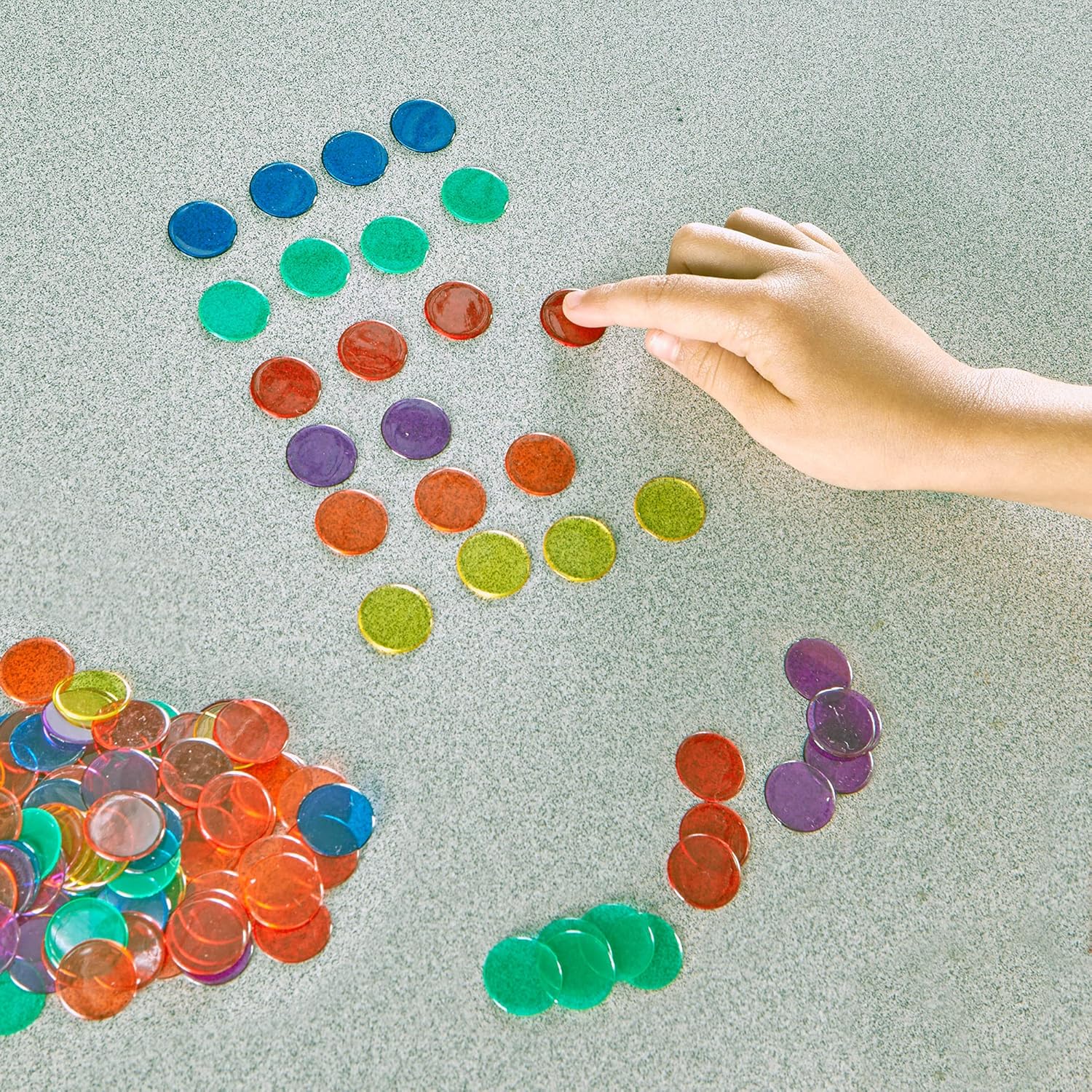 Learning Resources Transparent Count游戏副本 (6 Colors) - 250pcs Educational Math Counters 9