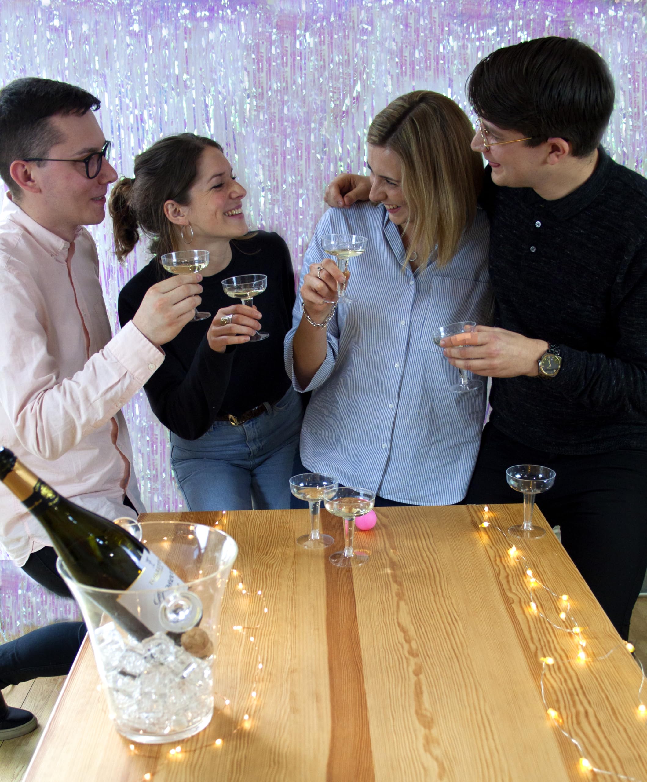 Talking Tables Prosecco Pong Drinking Game | Adult Party Game | Includes 12 Glasses & 3 Pink Balls 4