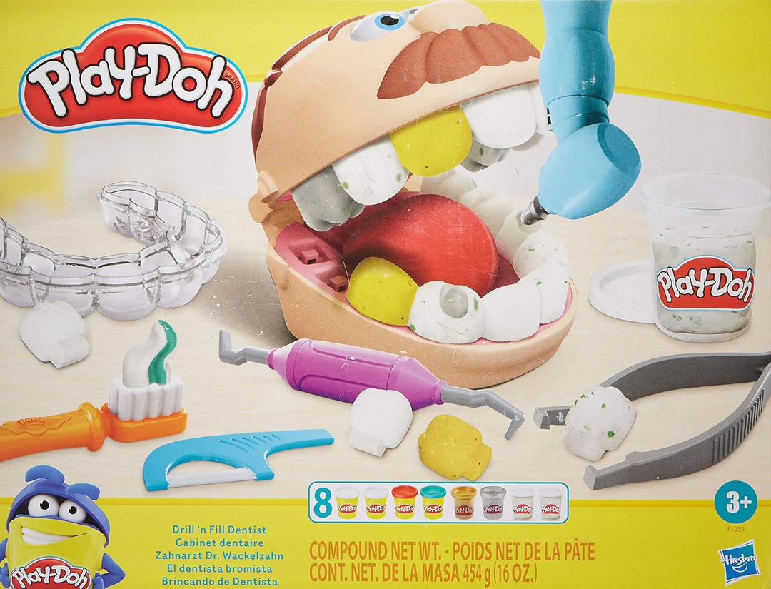 Play-Doh Drill 'n Fill Dentist - Pretend Play Dental Set for Kids 3+
