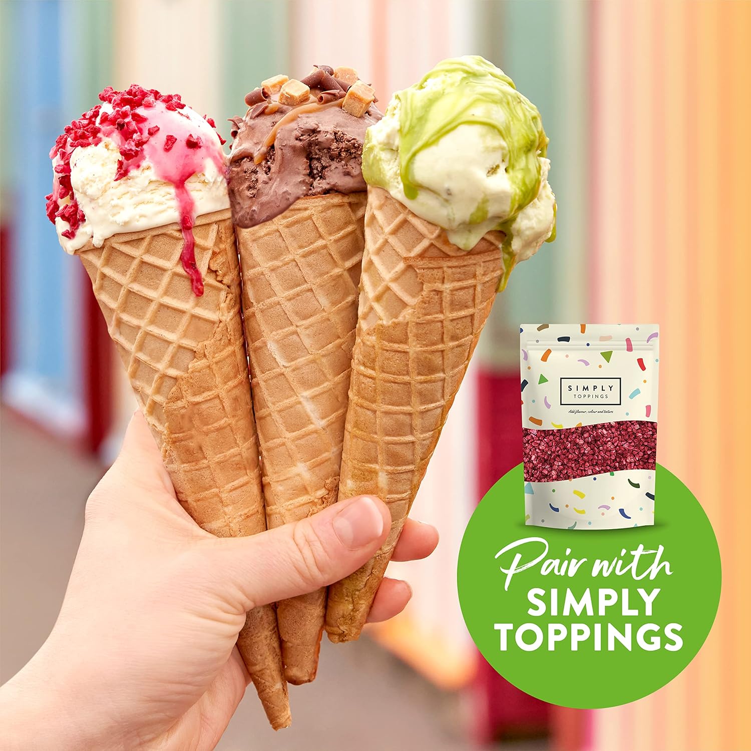 Simply - Weiße Schokolade mit Haselnuss-Topping-Sauce, 1 kg 5