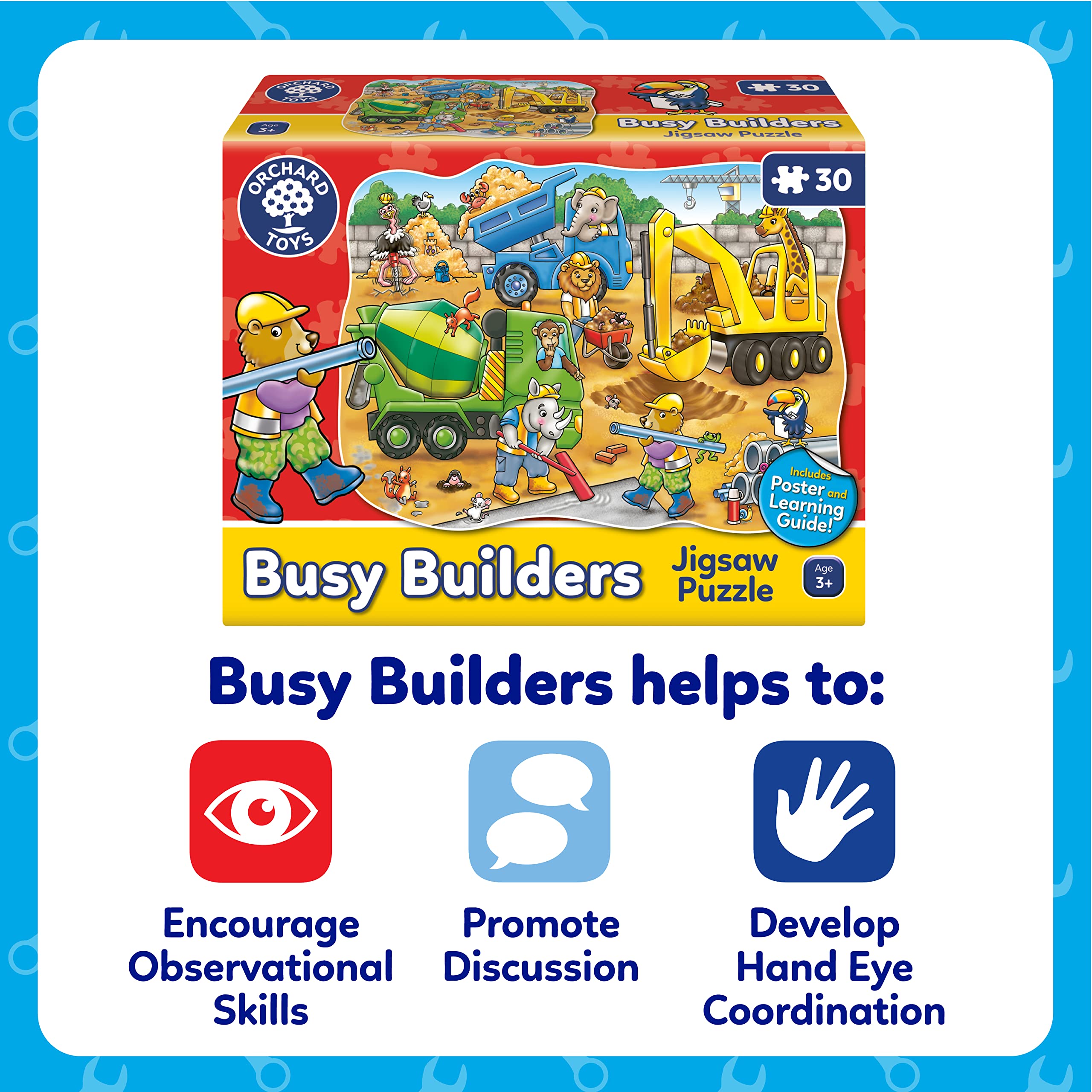 Orchard Toys Busy Builders Jigsaw Puzzle - 30-Piece Educational Construction Puzzle for Ages 3+ 11