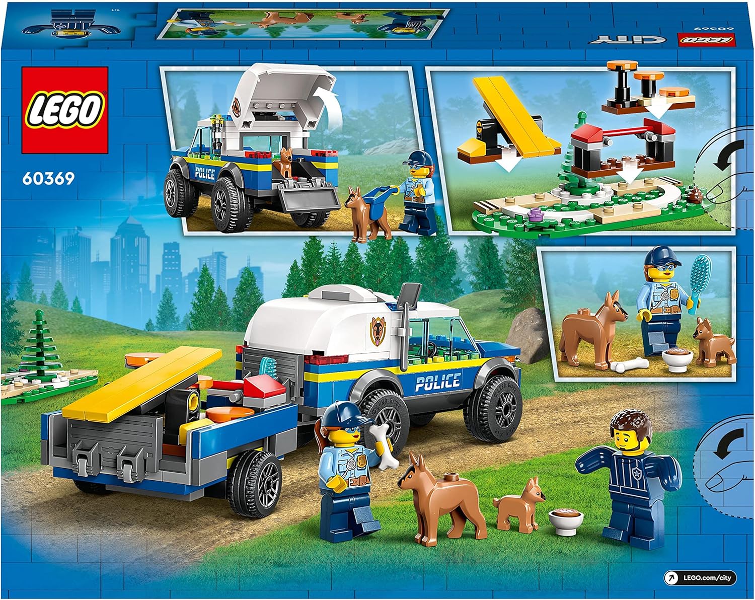 LEGO City Mobile Police Dog Training Set 60369 - SUV Toy with Trailer & Puppy Figures for Kids 5+ 4