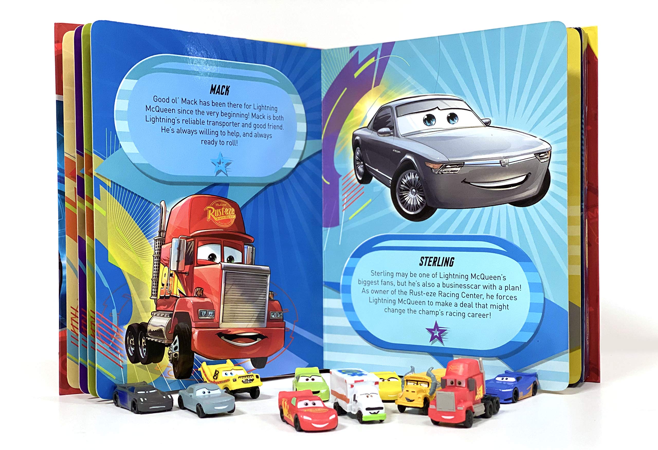 Phidal Disney / Pixar Cars on the Road My Busy Books - Storybook, 10 Figurines, Playmat 7