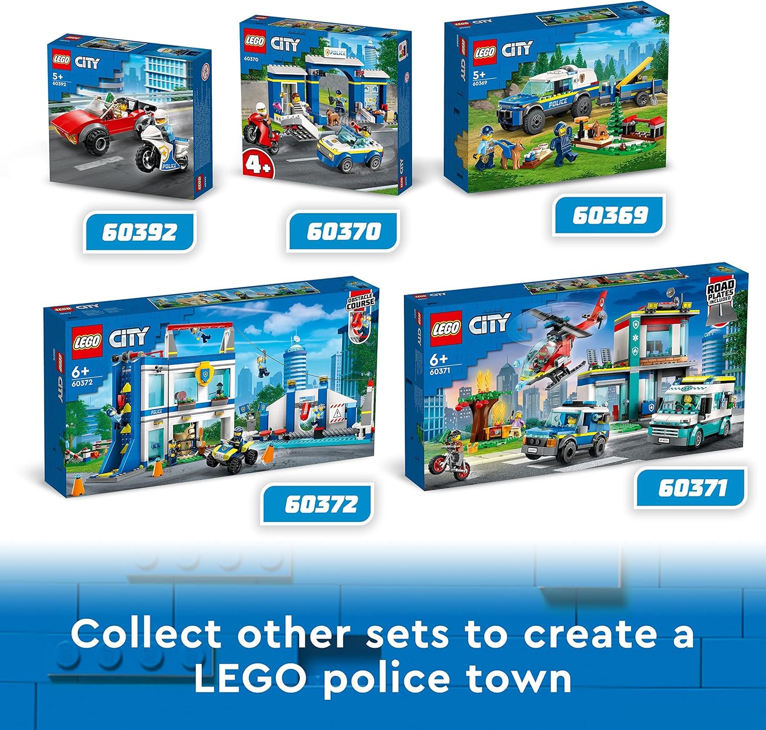 LEGO City Mobile Police Dog Training Set 60369 - SUV Toy with Trailer & Puppy Figures for Kids 5+ 8