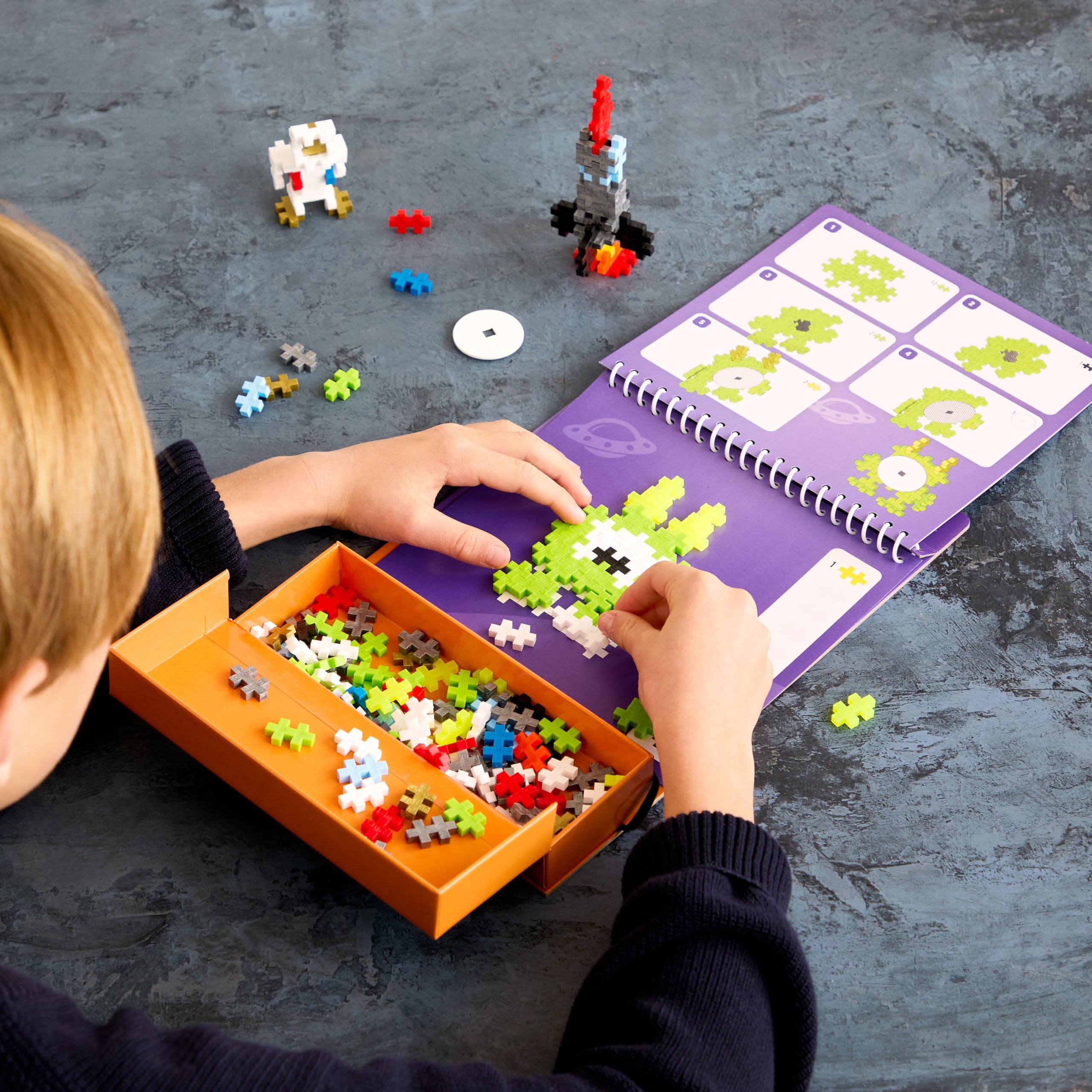 PLUS PLUS Puzzle by Number Activity Pad - 125-Piece Travel Building Set for Kids 5+ 4