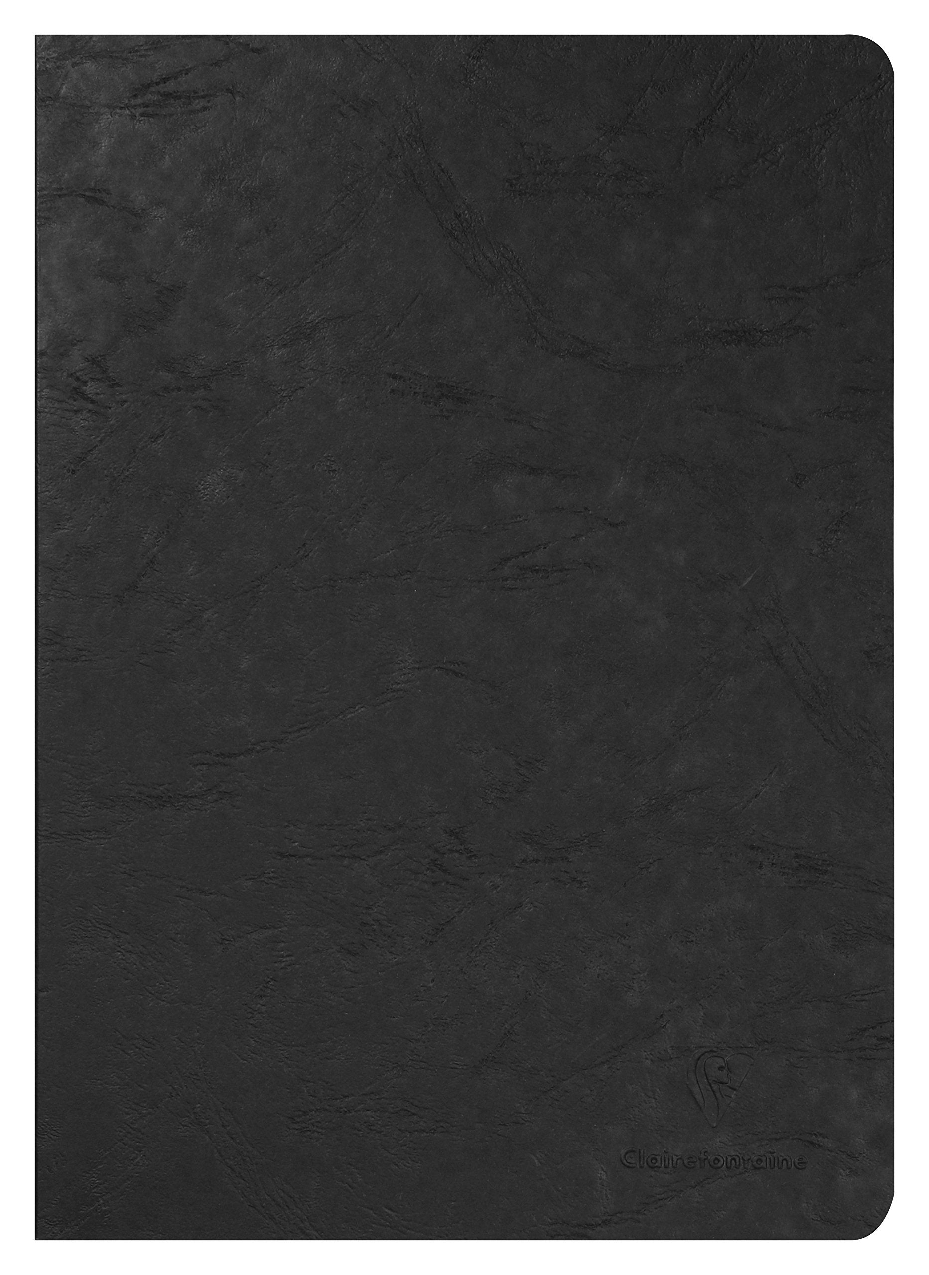 Clairefontaine Age Bag Composition Notebook - A4 Plain | 90 gsm Velvety Paper | Black Hard Cover