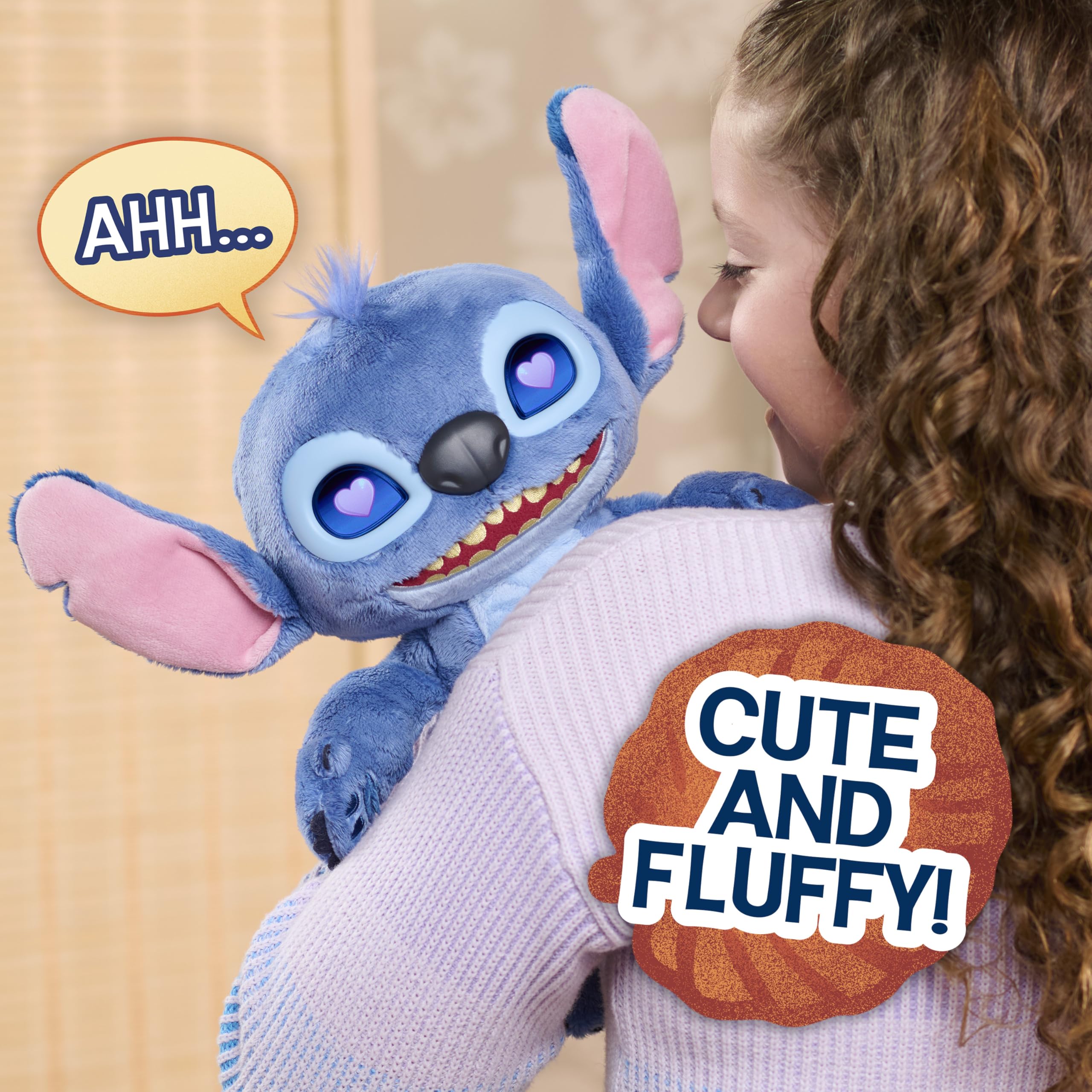 Just Play Many Moods of Stitch Plush Toy - Interactive Light-Up Eyes & Sounds, Ages 3+ 3