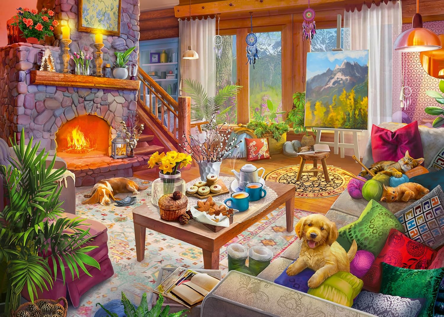Ravensburger Cosy Cabin 1000 Piece Jigsaw Puzzle for Adults & Kids 12 Years Up 1