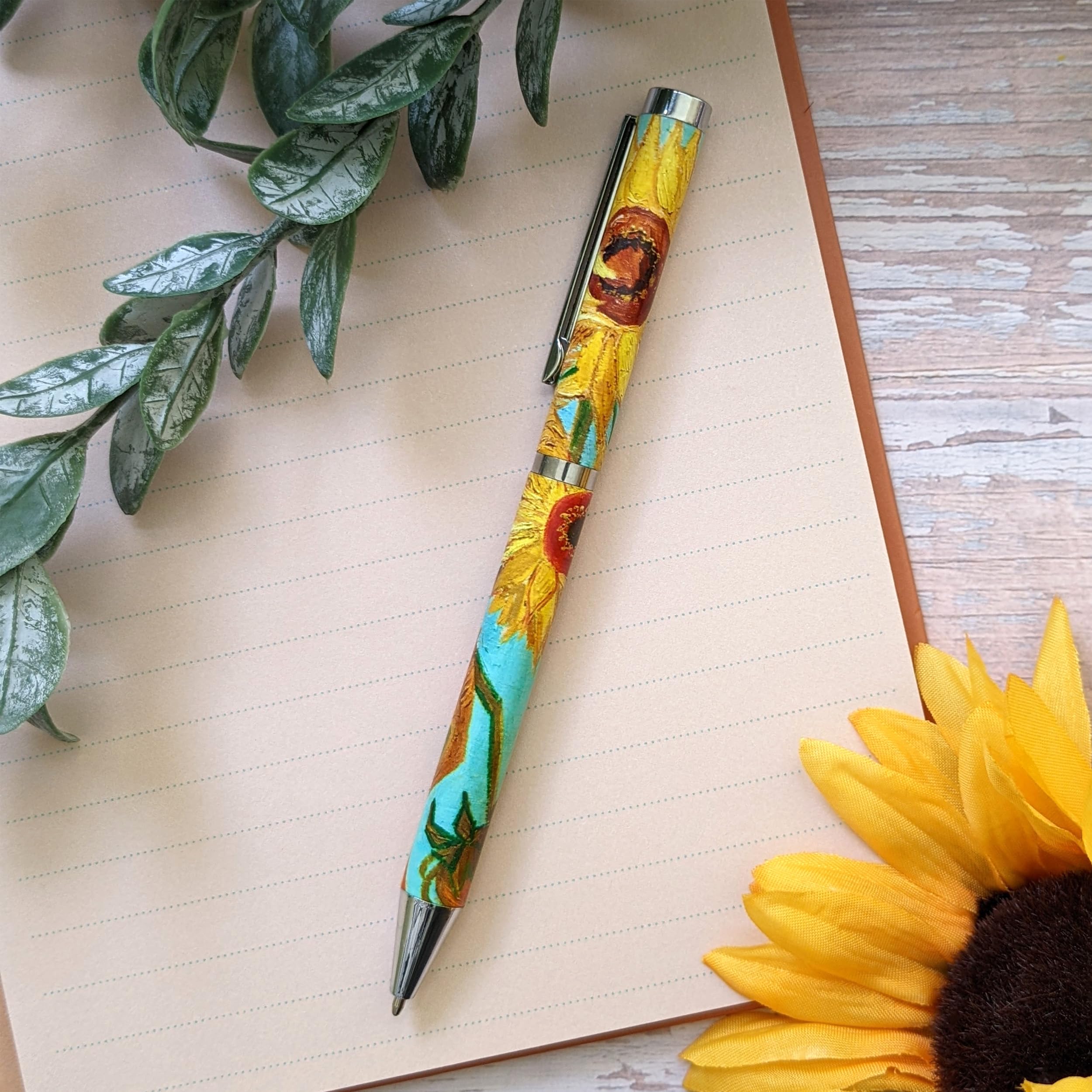 Robert Frederick Van Gogh Sunflowers Ballpoint Pen with Twist Nib | Black Ink | Gift Box 3