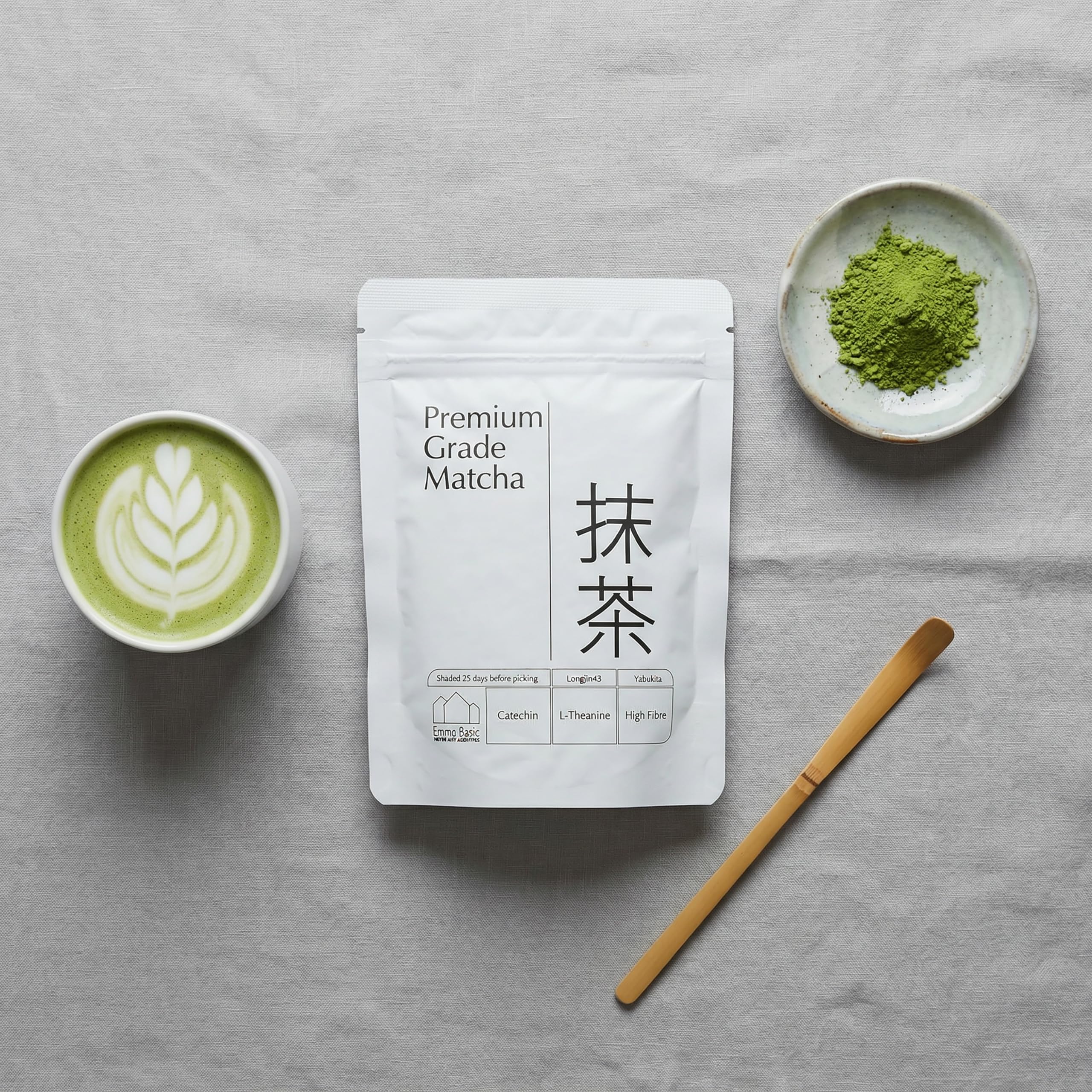 Emma Basic Matcha Powder - Premium Grade for Lattes | 100g Tencha | Antioxidant & Alertness 6