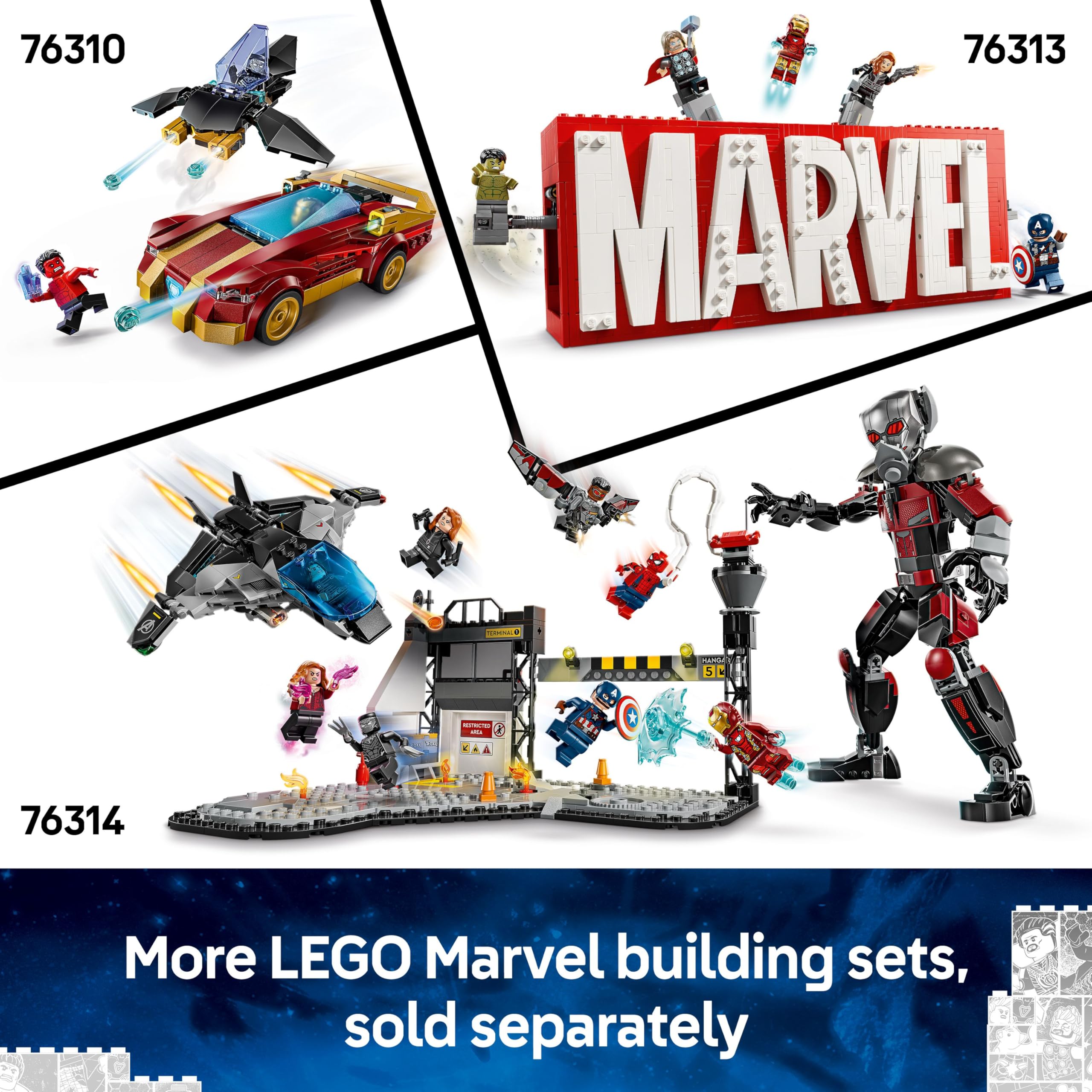 LEGO Marvel Iron Man Mech vs. Ultron Building Set | 2 Minifigures | Ages 6+ 7