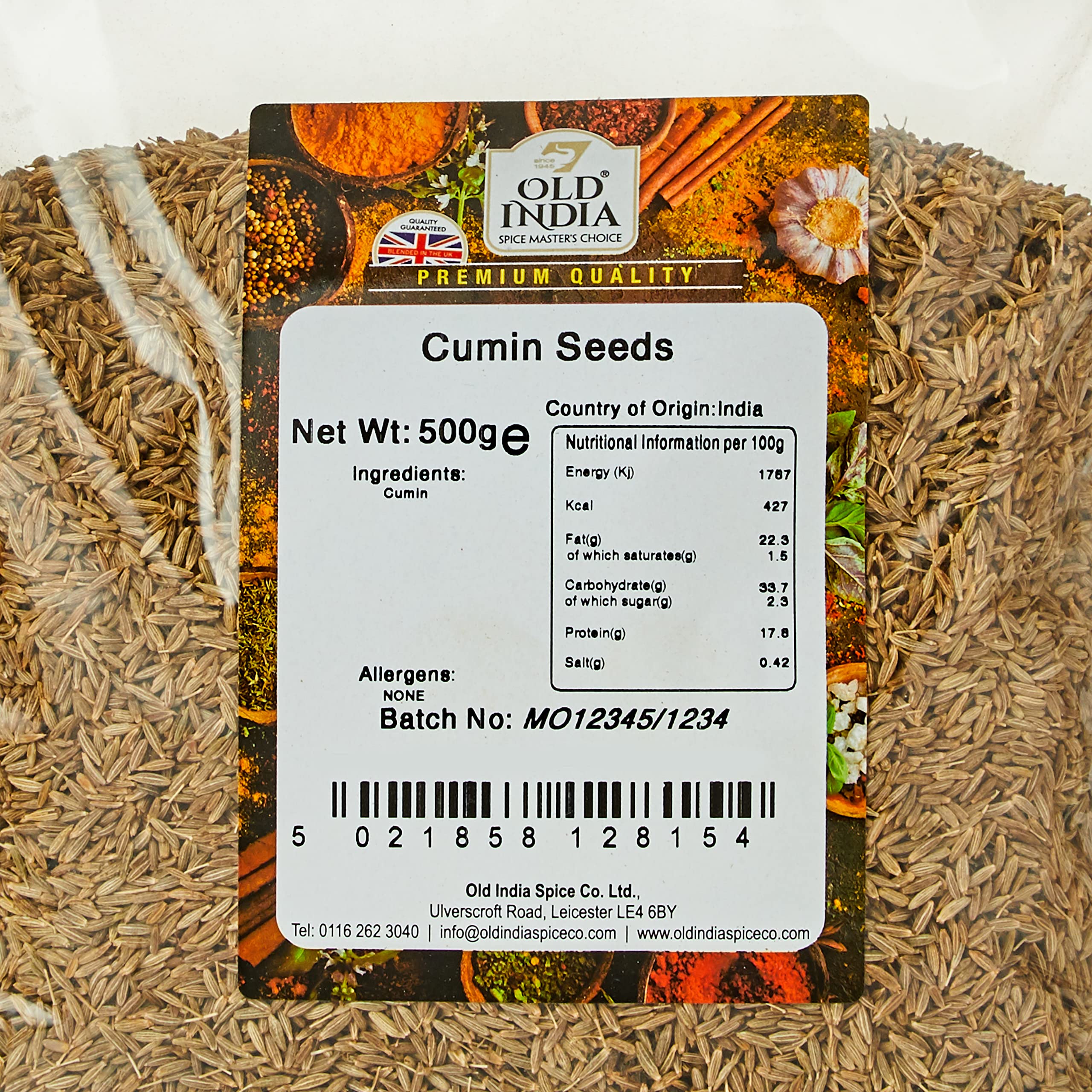 Old India Cumin Seeds - 100% Natural Whole Spice | 500g Pack