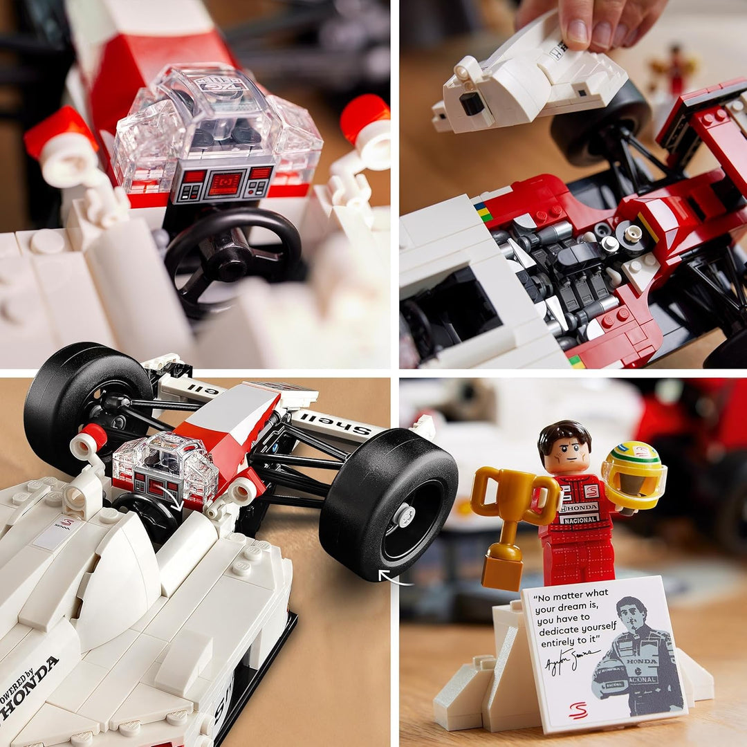 LEGO Icons McLaren MP4/4 & Ayrton Senna - F1 Model Car Building Set for Adults