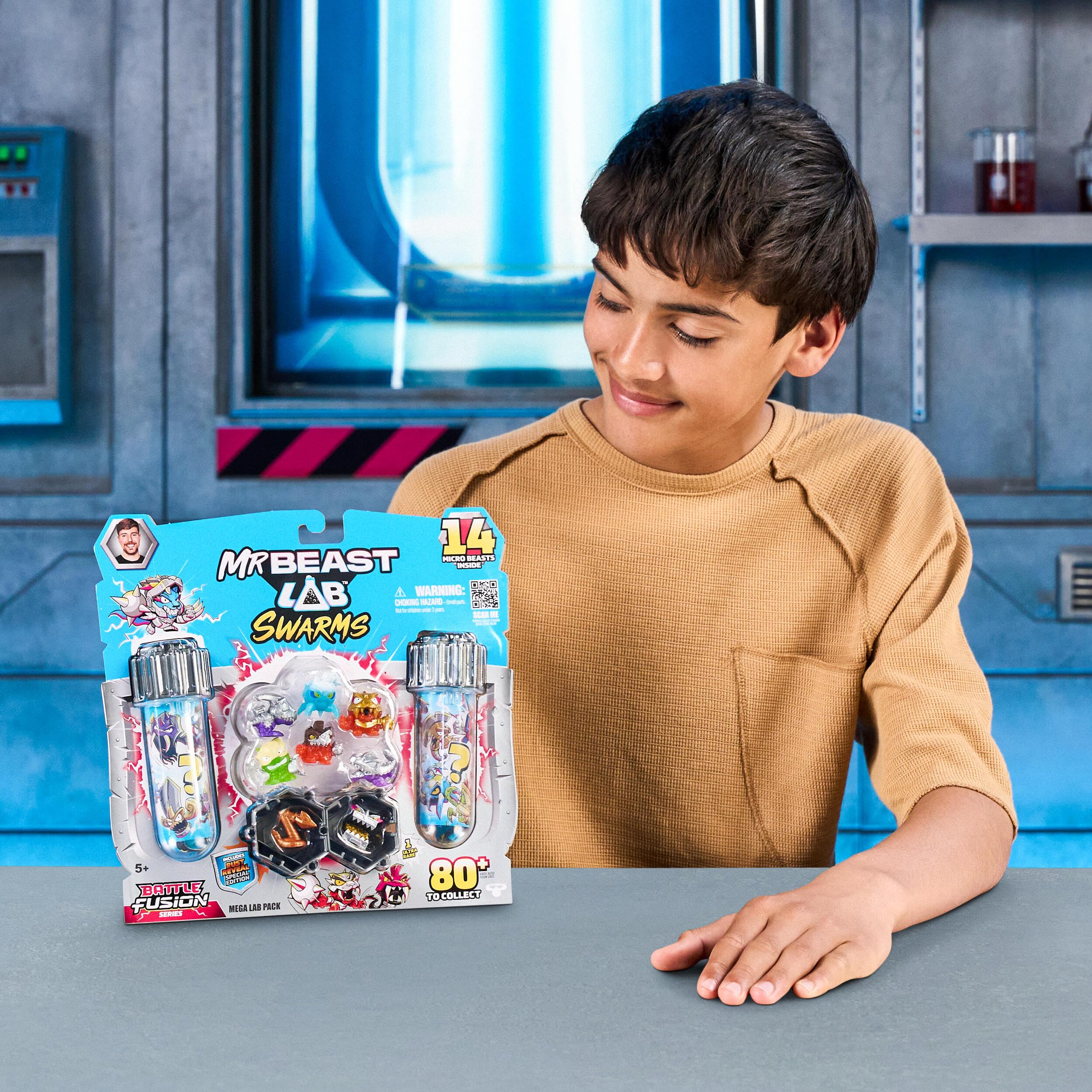 MRBEAST LAB Battle Fusion Series Mega Lab Pack - 14 Figures | Rust Reveal | Ages 3+ 5