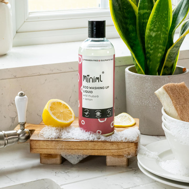 Miniml - Eco Washing Up Liquid 500ml Rhubarb Scented Non-Bio & Skin-Sensitive