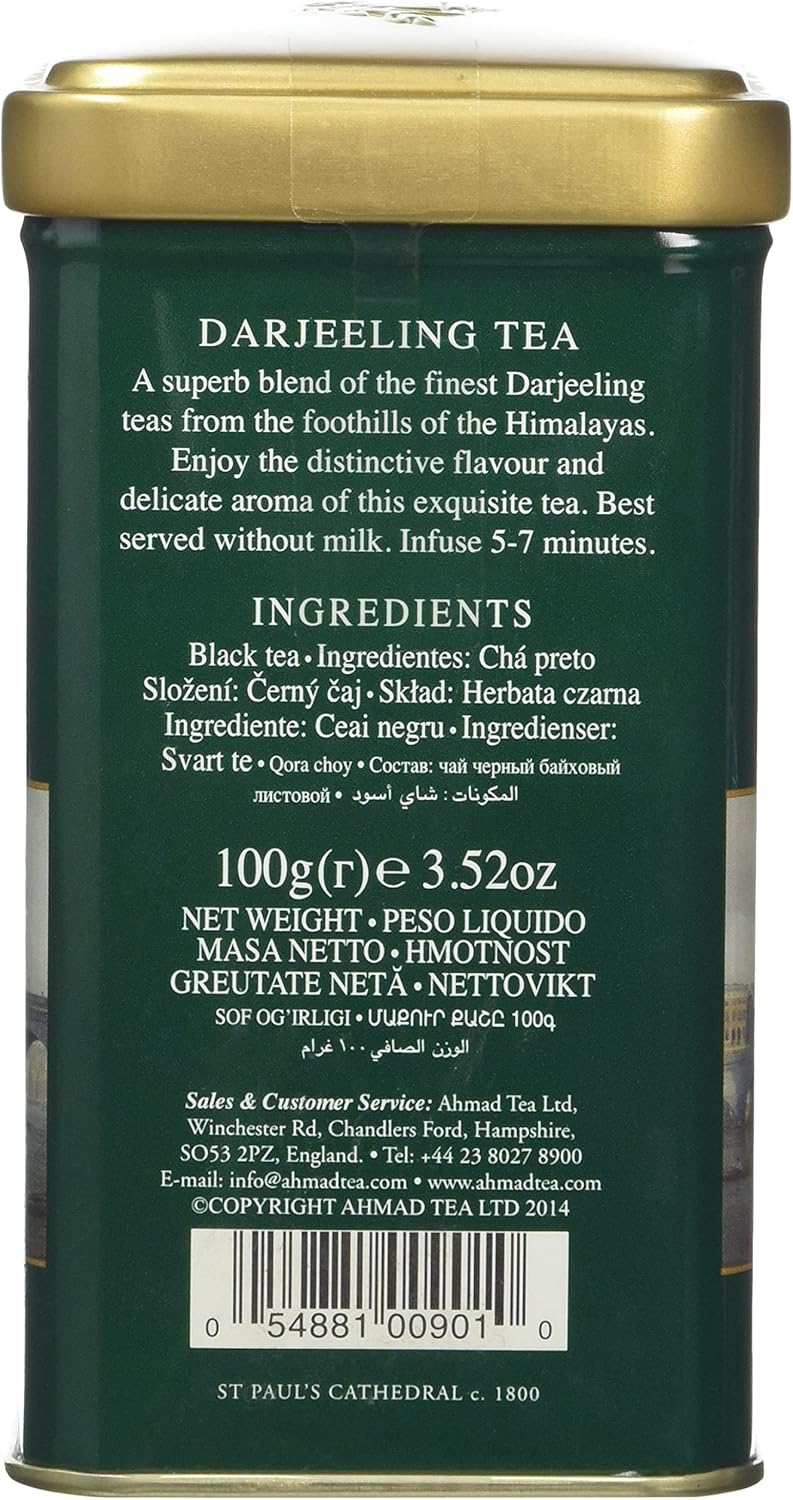 Ahmad Tea - English Scene Caddy with Darjeeling Loose Leaf Tea (100g) 6
